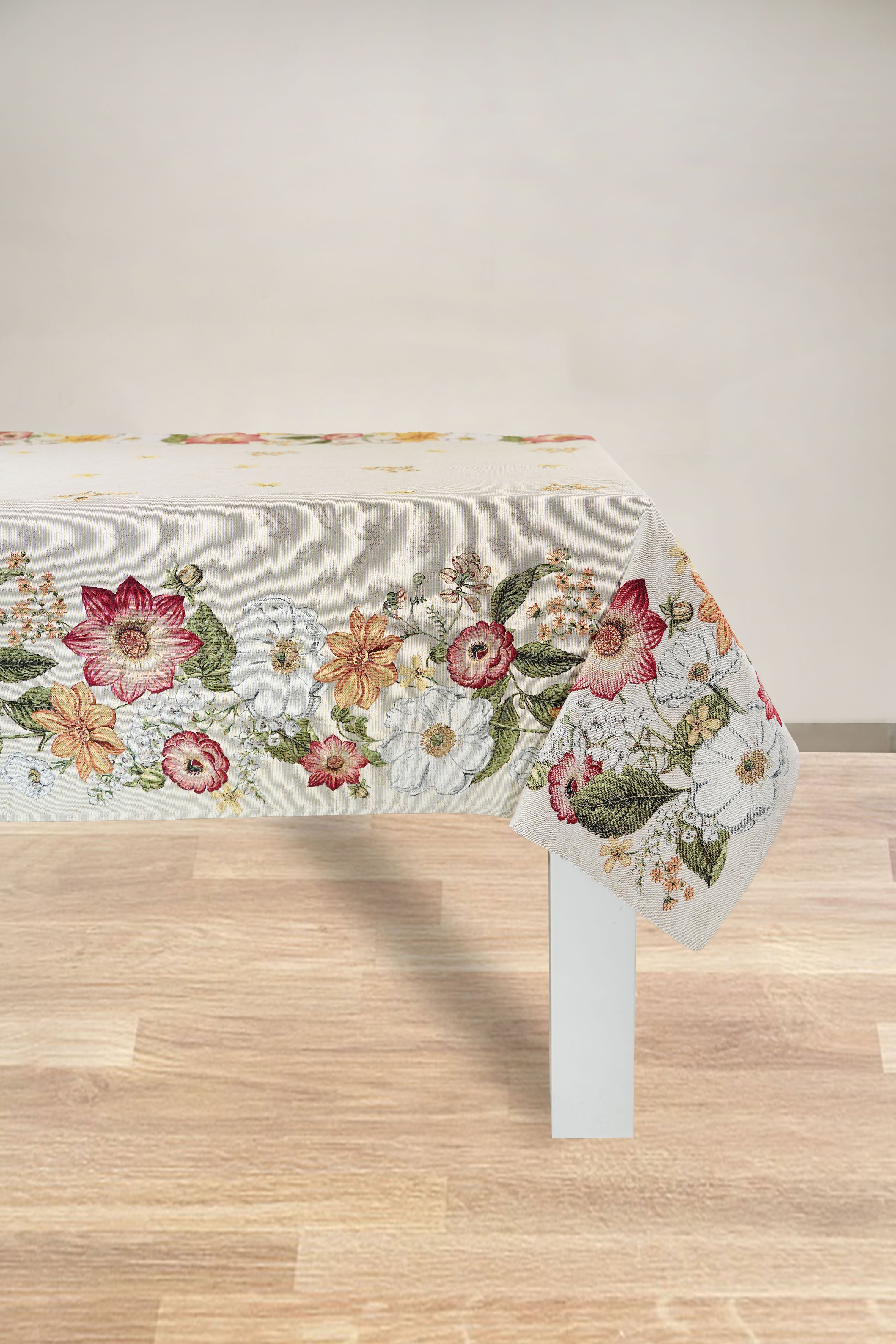 RECTANGULAR FLORAL GOBELIN TABLE COVER