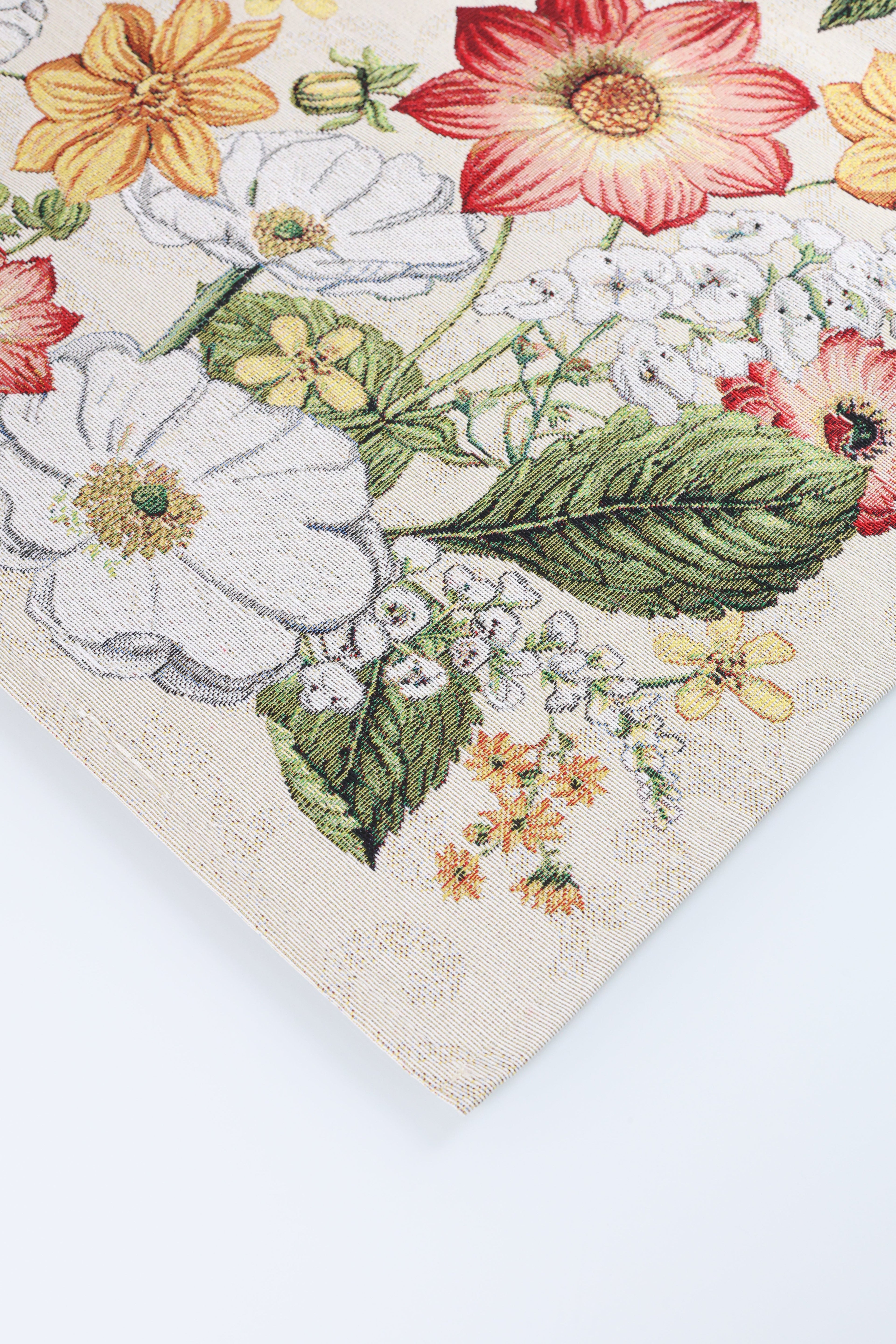 RECTANGULAR FLORAL GOBELIN TABLE COVER