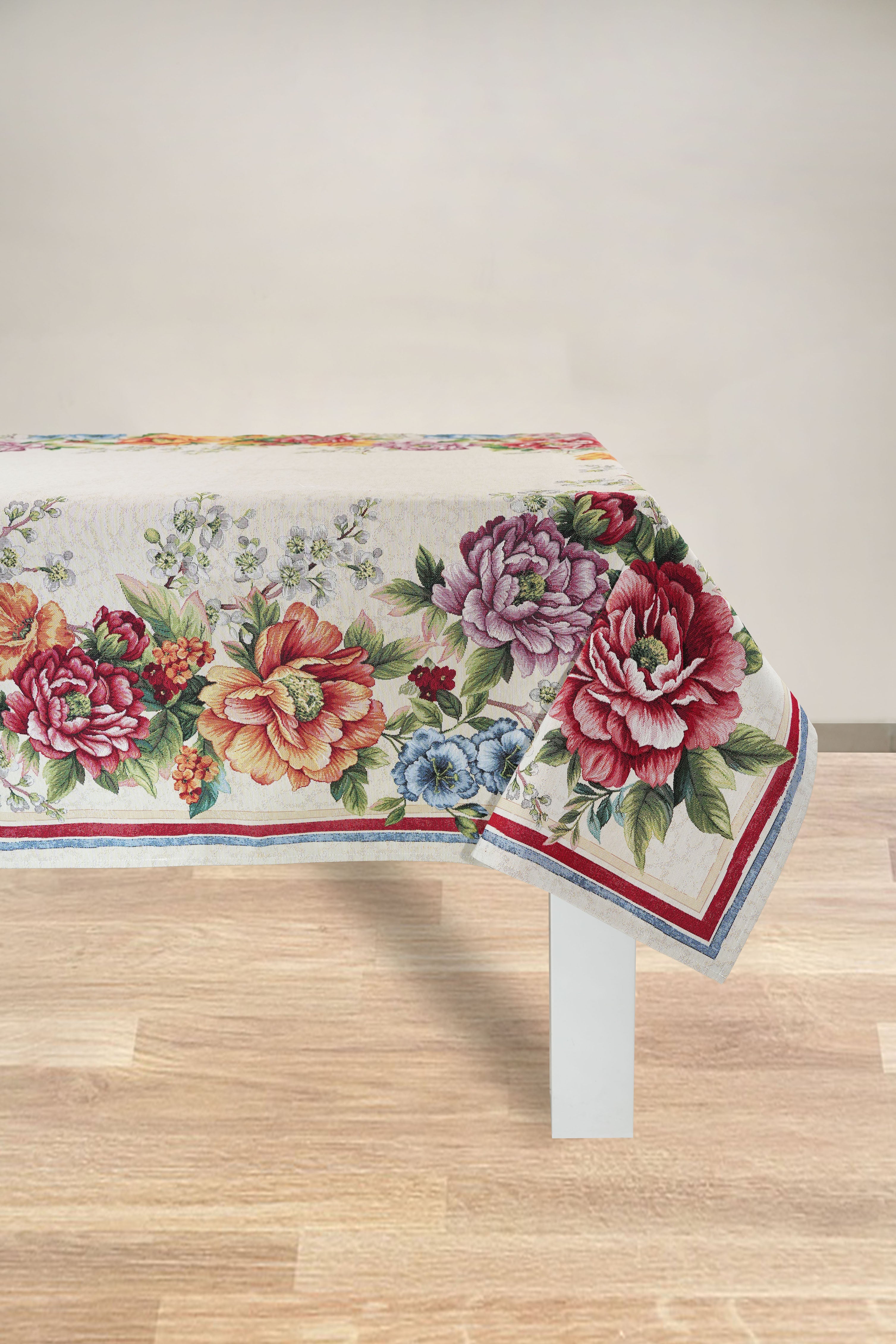 COPRITAVOLO GOBELIN RETTANGOLARE FLOREALE 3