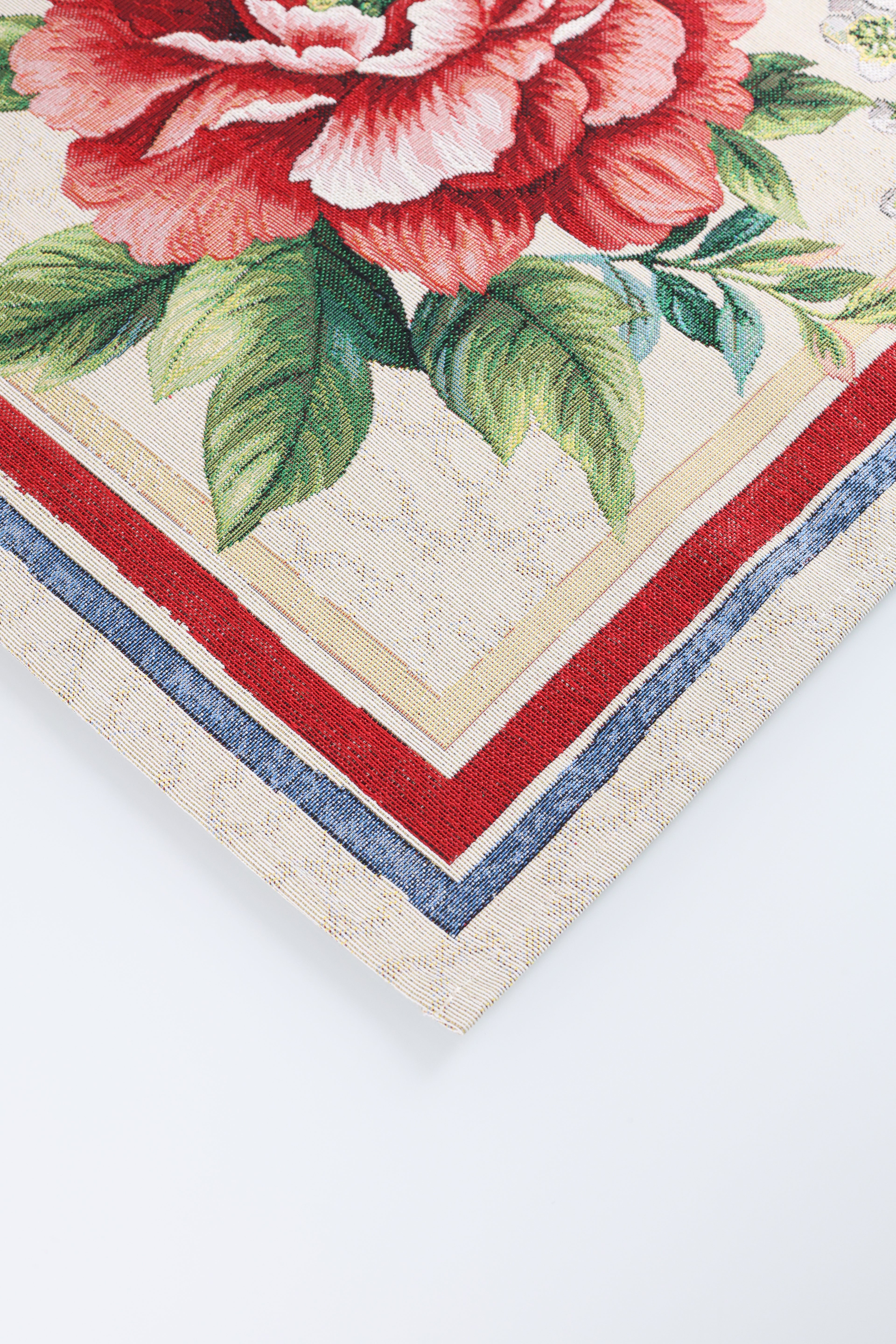 COPRITAVOLO GOBELIN RETTANGOLARE FLOREALE 3