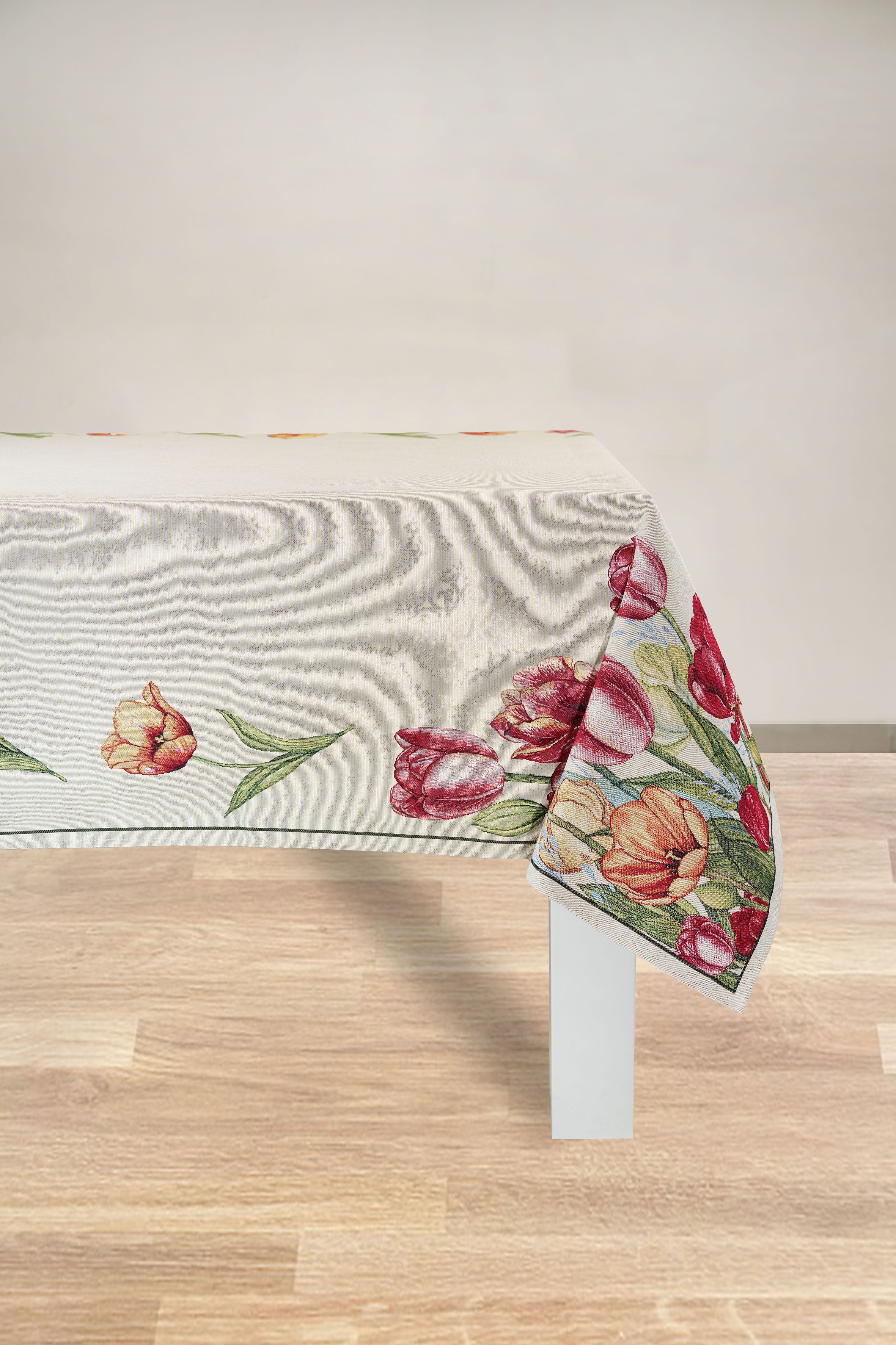 COPRITAVOLO GOBELIN RETTANGOLARE TULIPANO 1