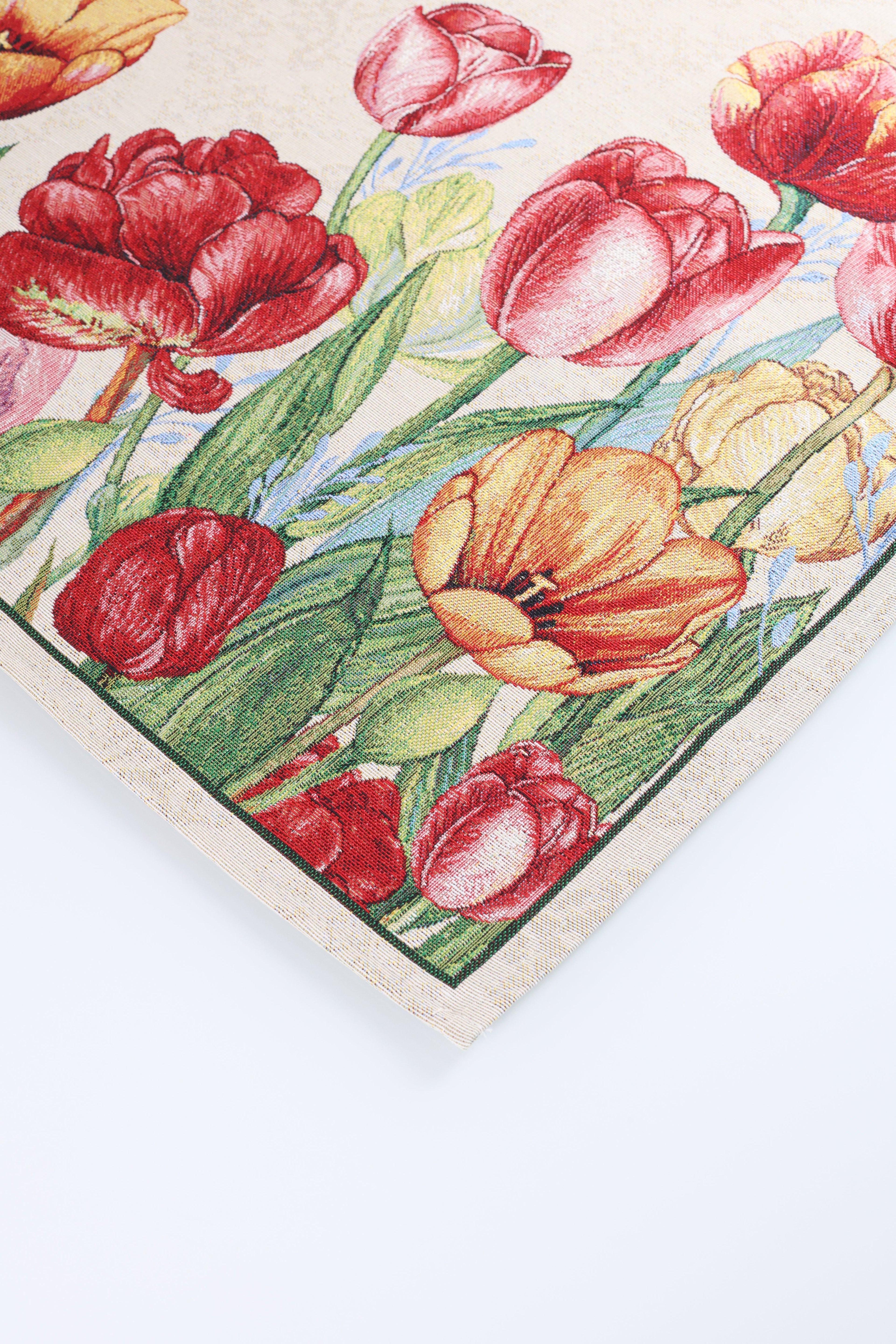 COPRITAVOLO GOBELIN RETTANGOLARE TULIPANO 1