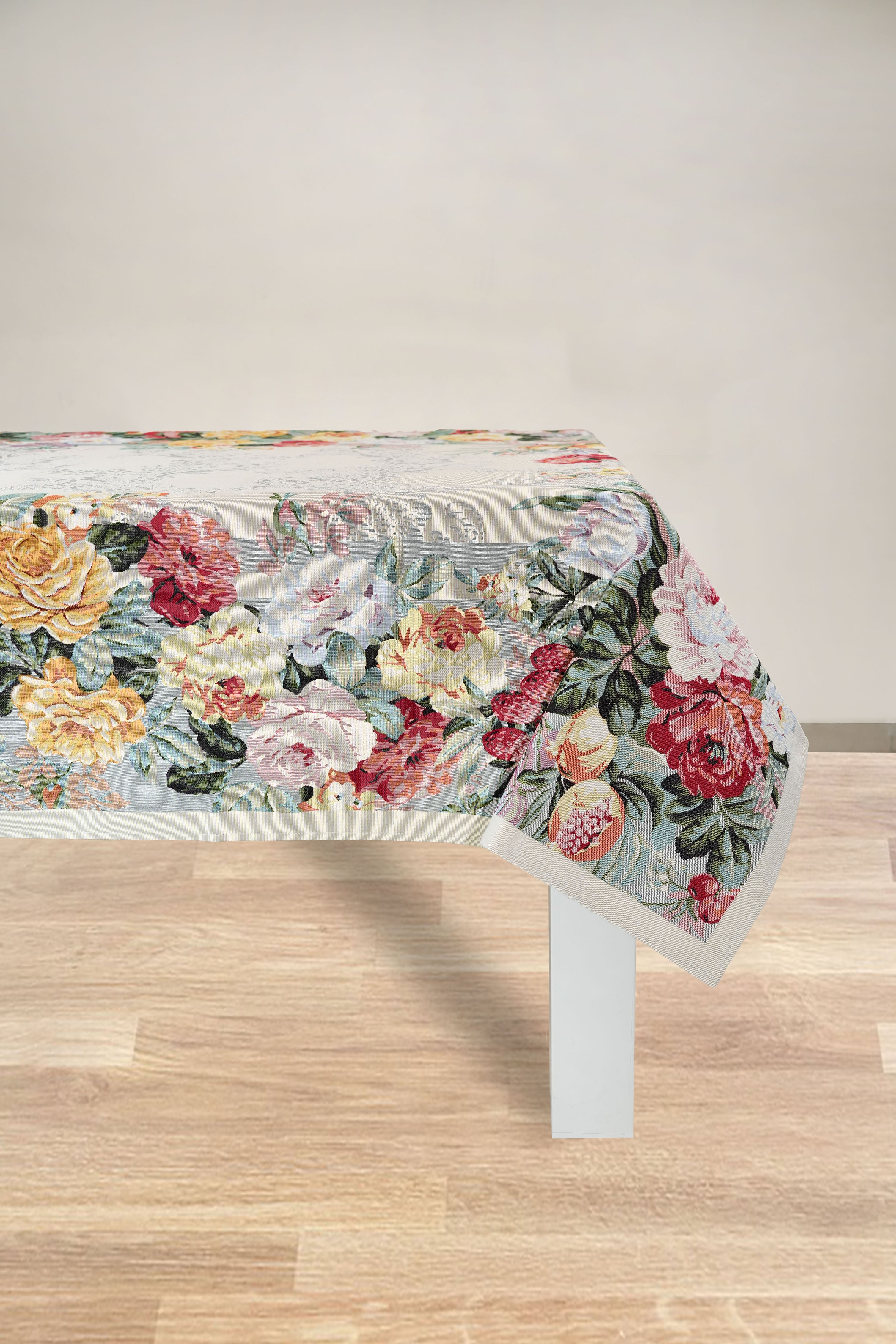 COPRITAVOLO GOBELIN RETTANGOLARE FLOREALE 4