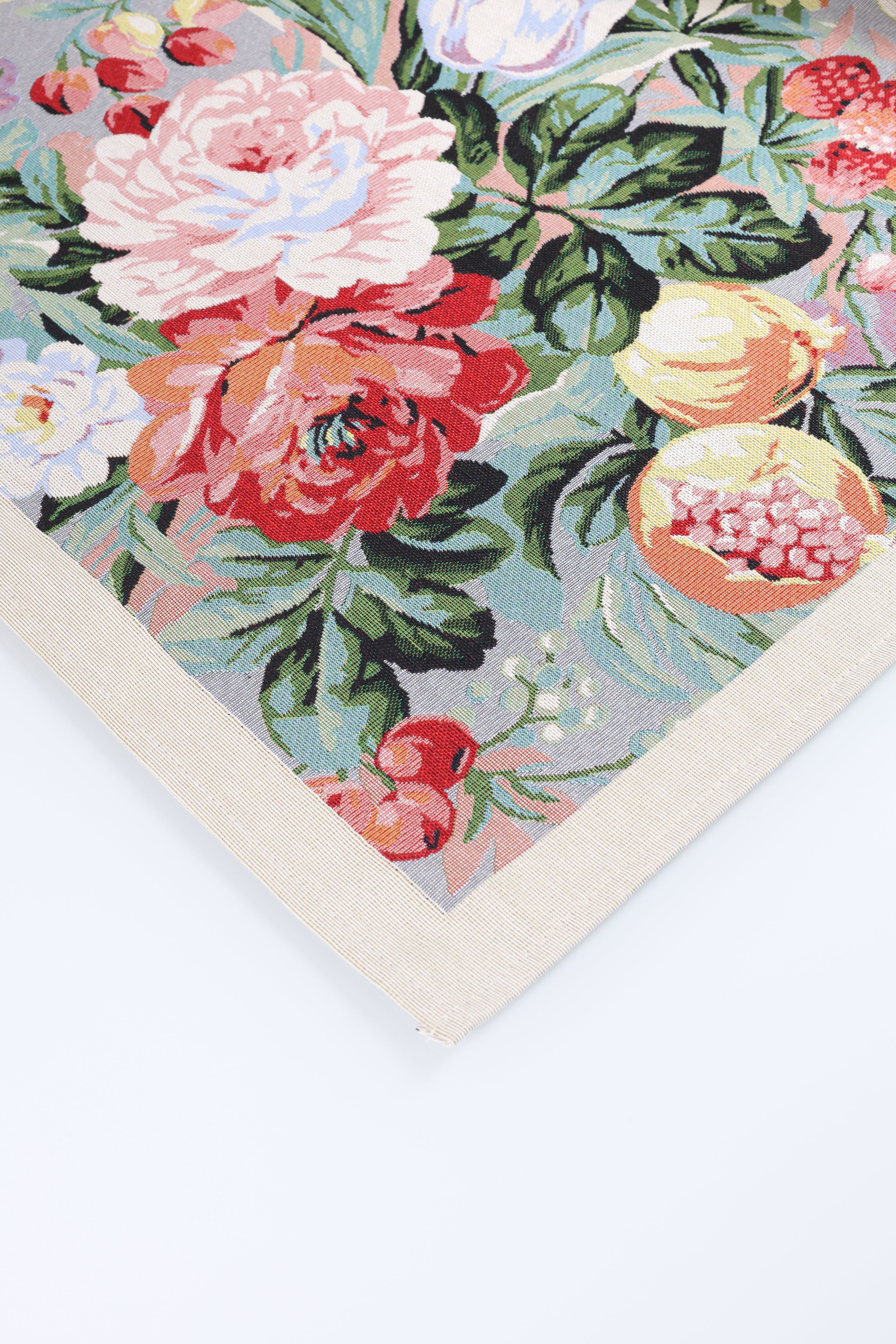 COPRITAVOLO GOBELIN RETTANGOLARE FLOREALE 4