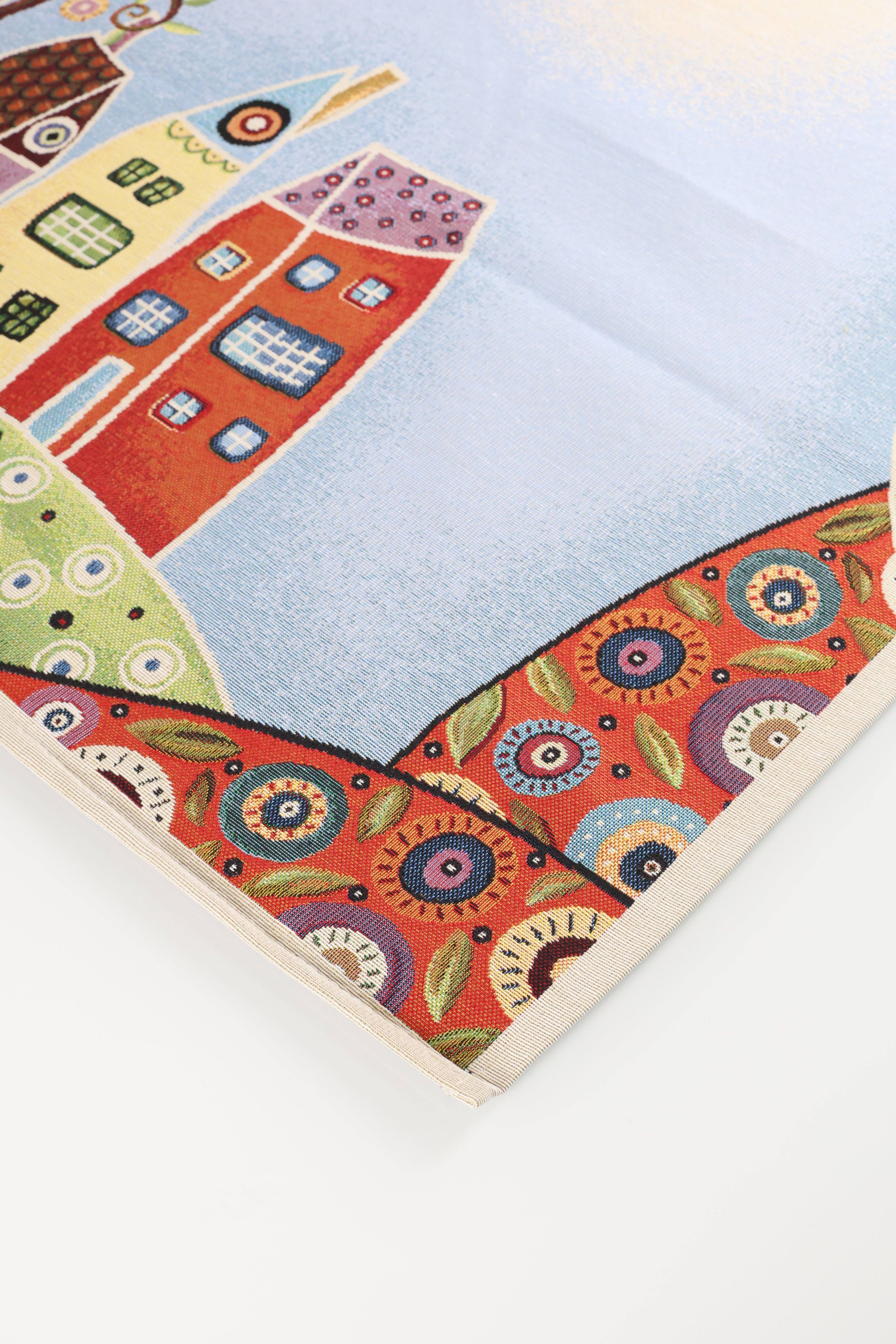 COPRITAVOLO GOBELIN RETTANGOLARE PAESAGGIO 1