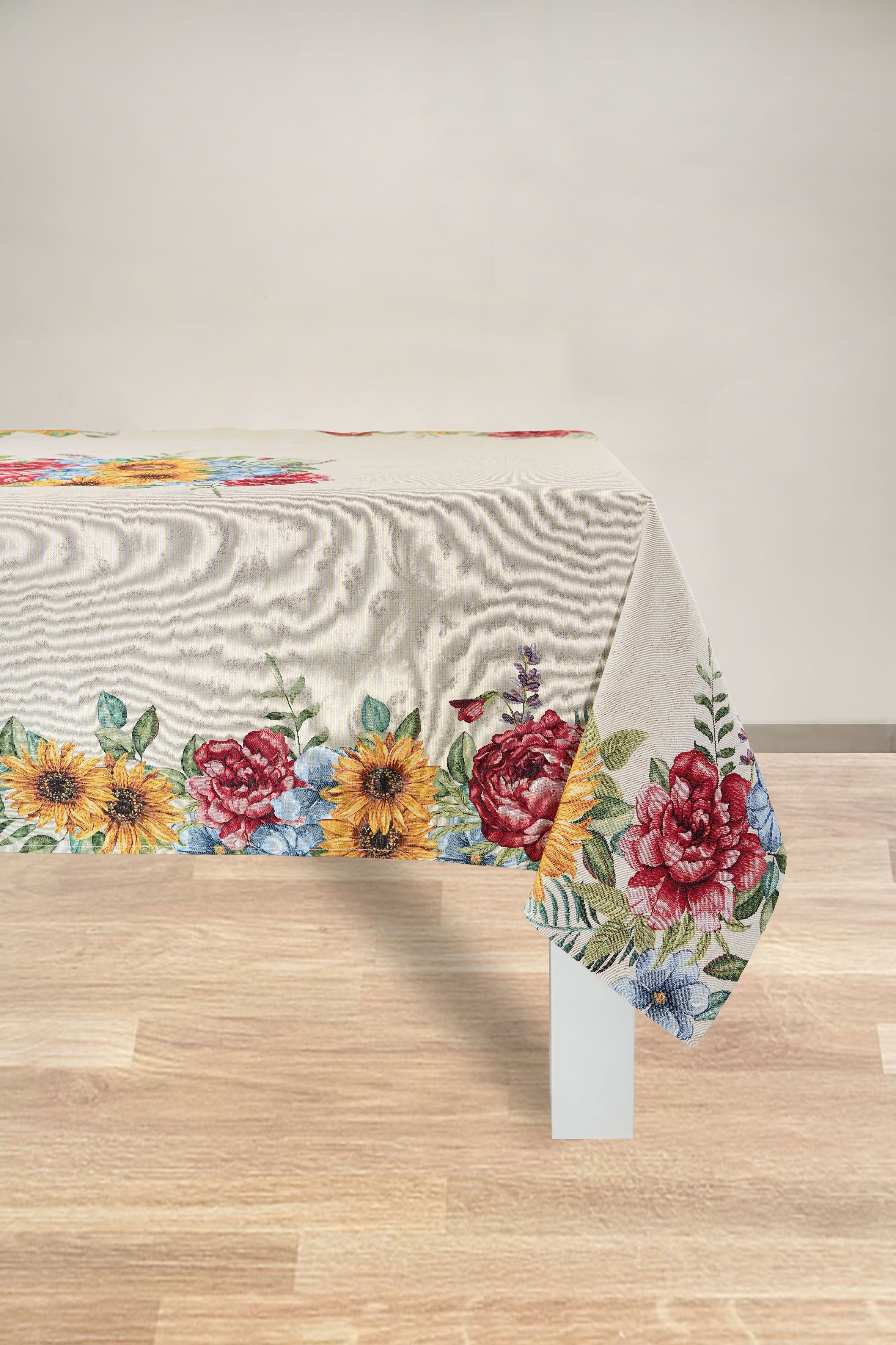 COPRITAVOLO GOBELIN RETTANGOLARE FLOREALE 8