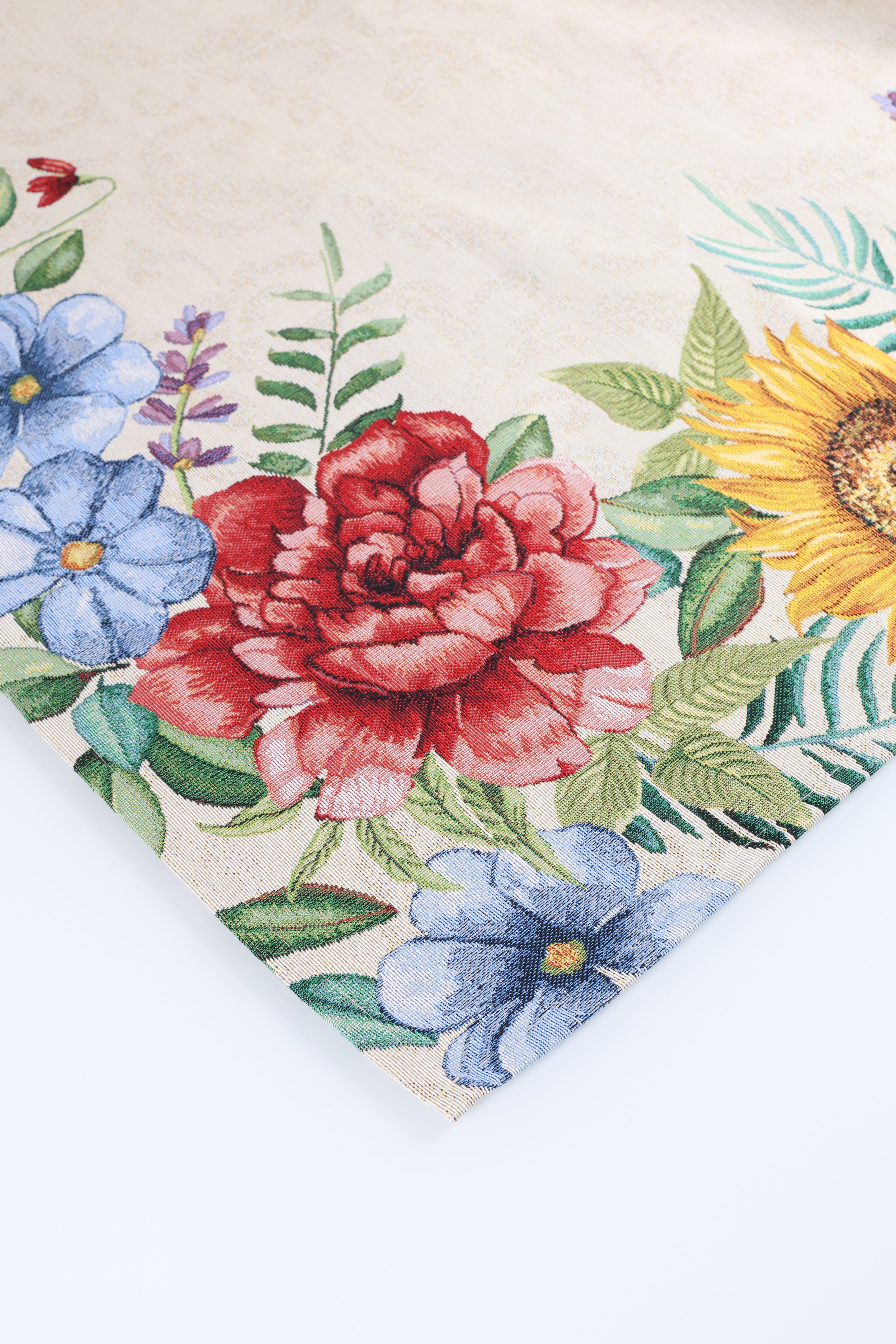 COPRITAVOLO GOBELIN RETTANGOLARE FLOREALE 8