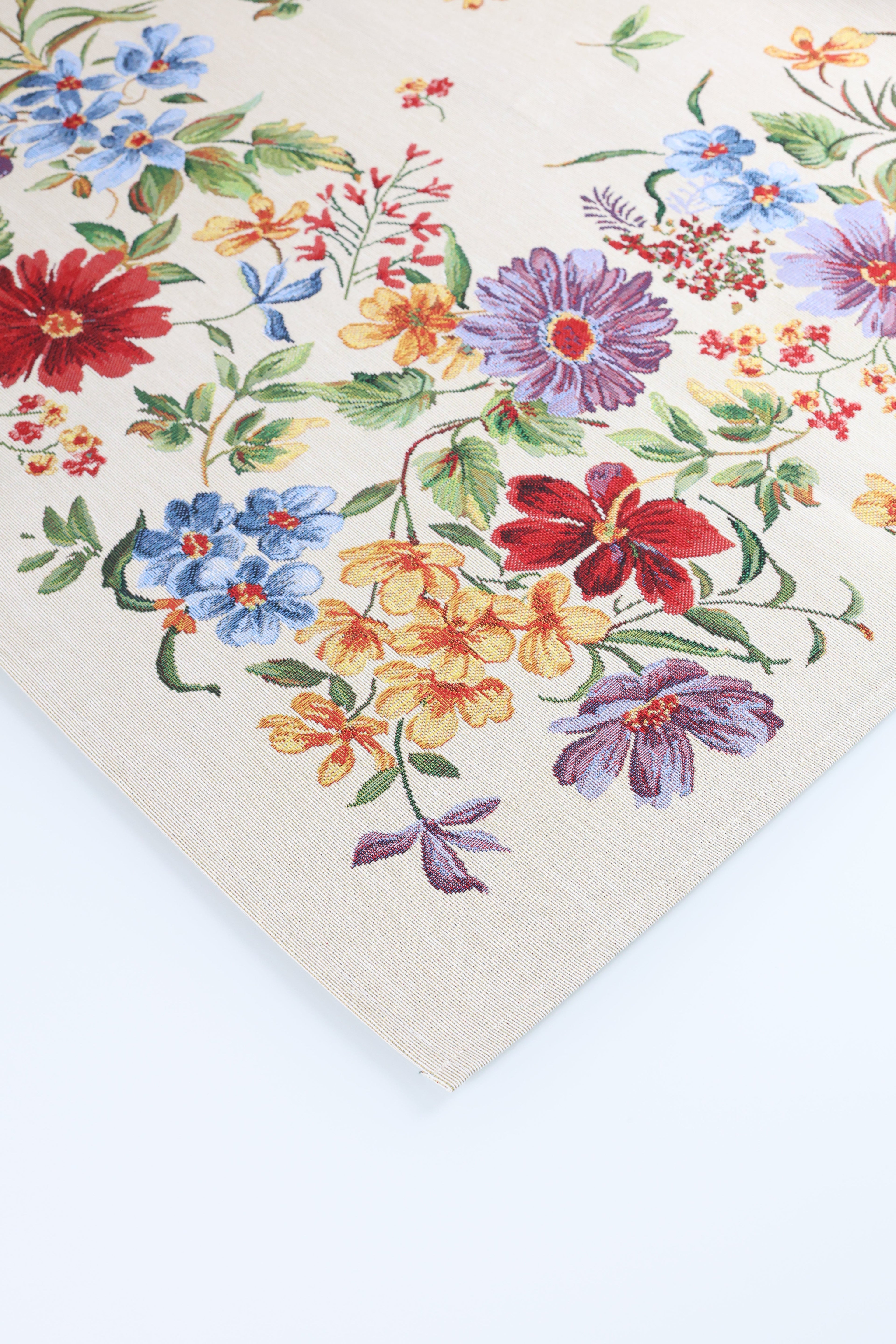 COPRITAVOLO GOBELIN RETTANGOLARE FLOREALE 9