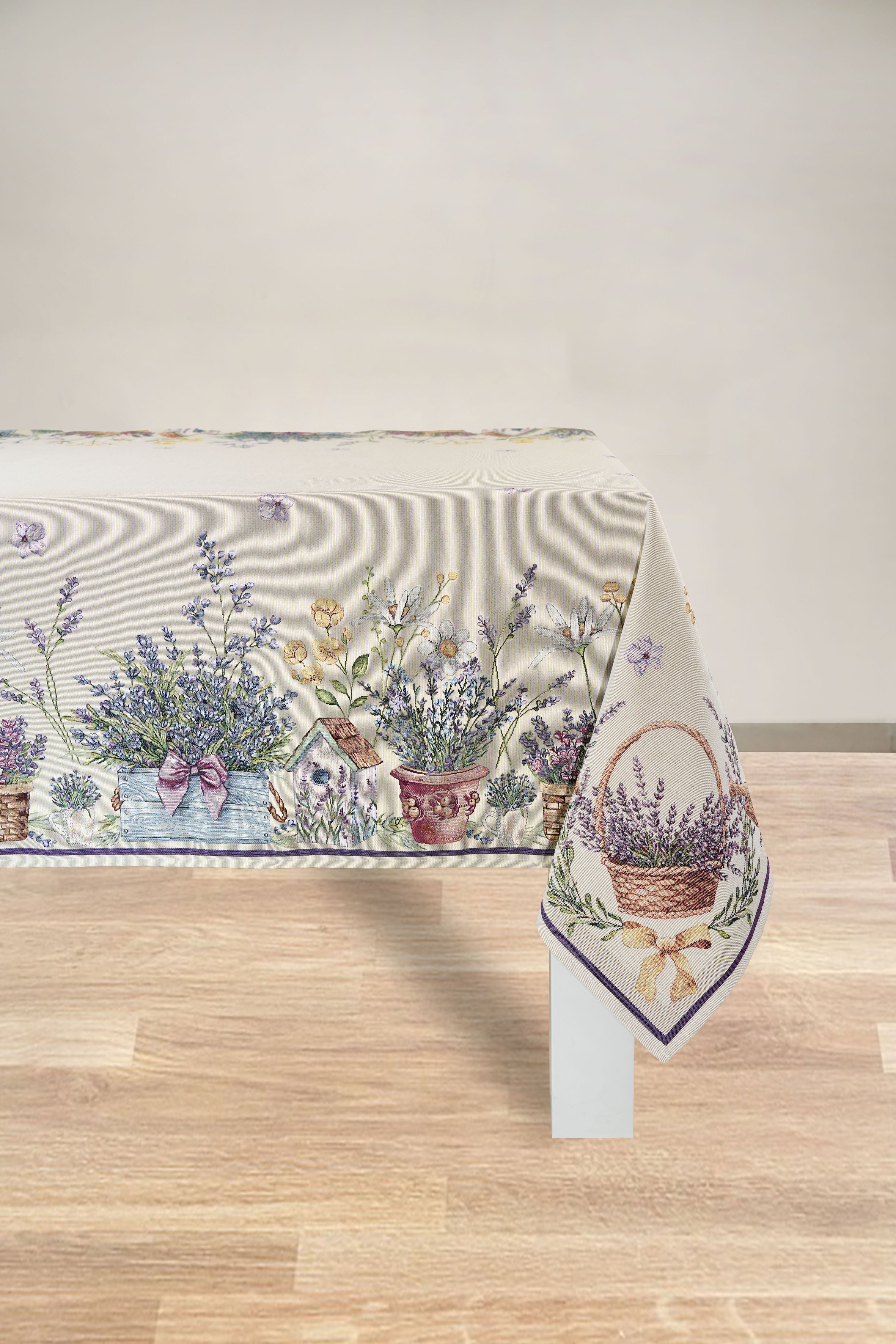 COPRITAVOLO GOBELIN RETTANGOLARE LAVANDA 2