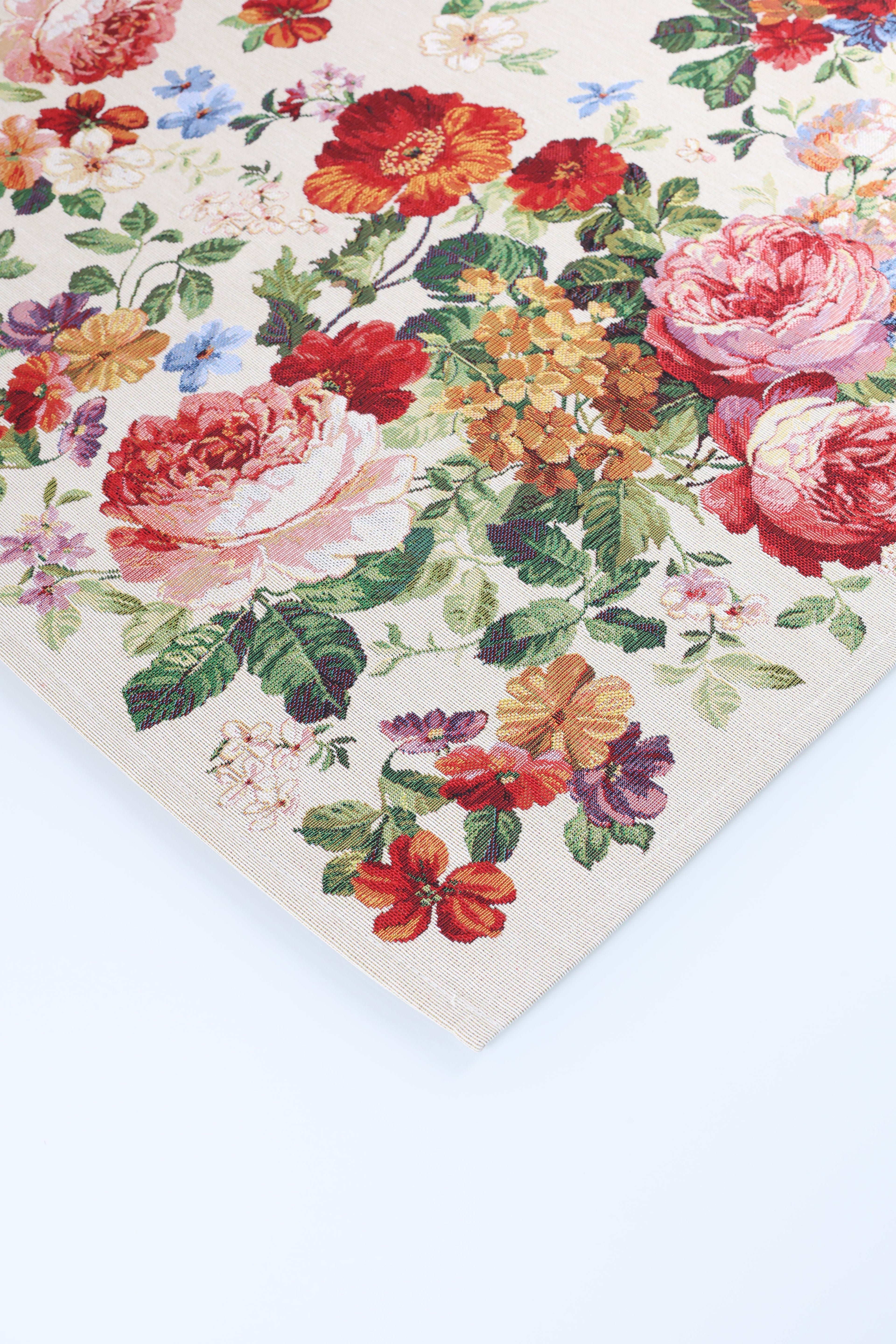 COPRITAVOLO GOBELIN RETTANGOLARE FLOREALE 11