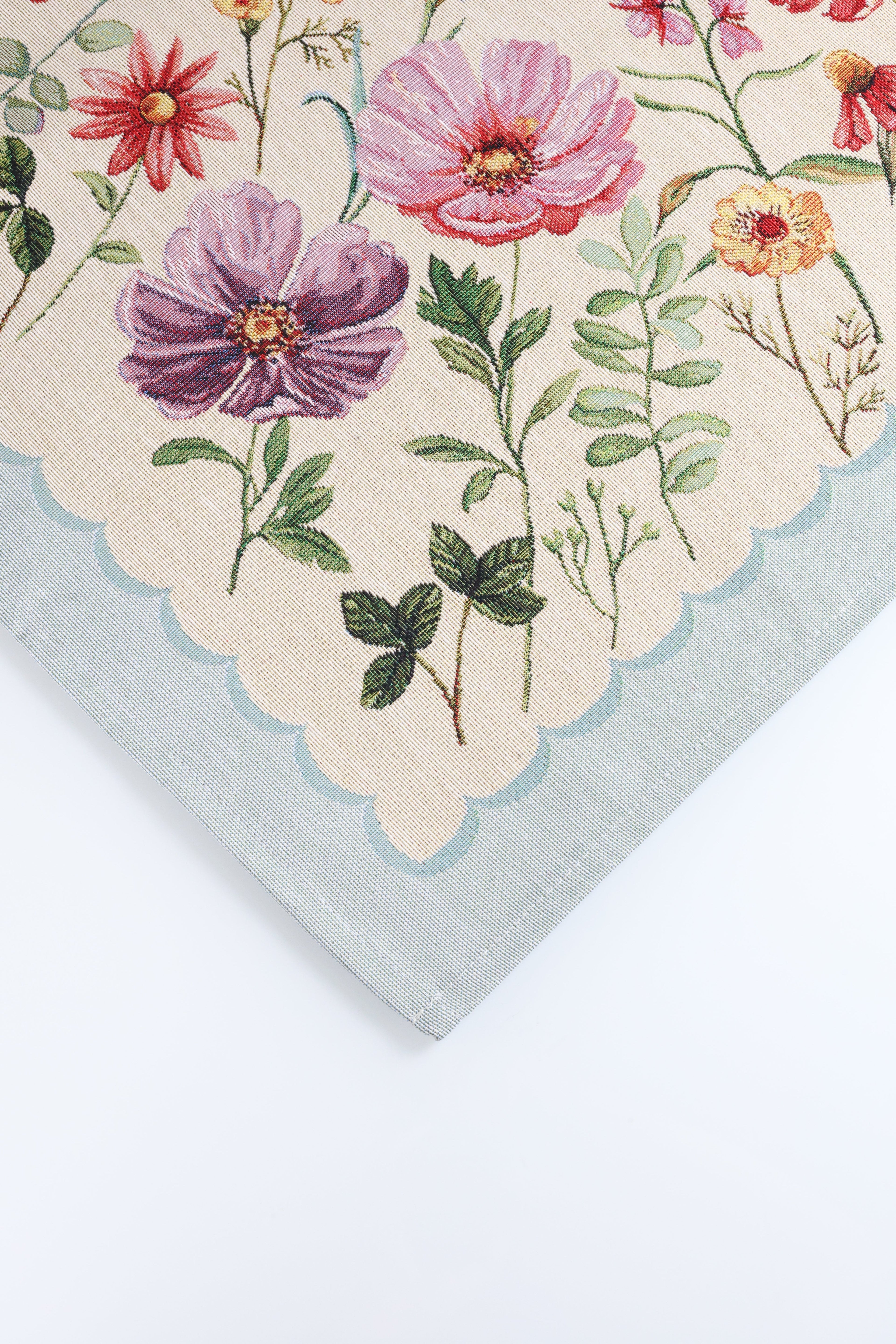 COPRITAVOLO GOBELIN RETTANGOLARE FLOREALE 12