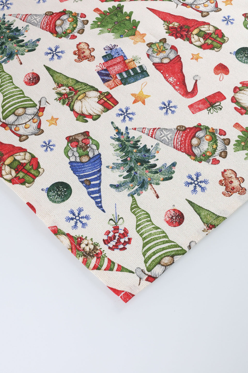 TOVAGLIA PANAMA LUREX NATALIZIA RETTANGOLARE GNOMO