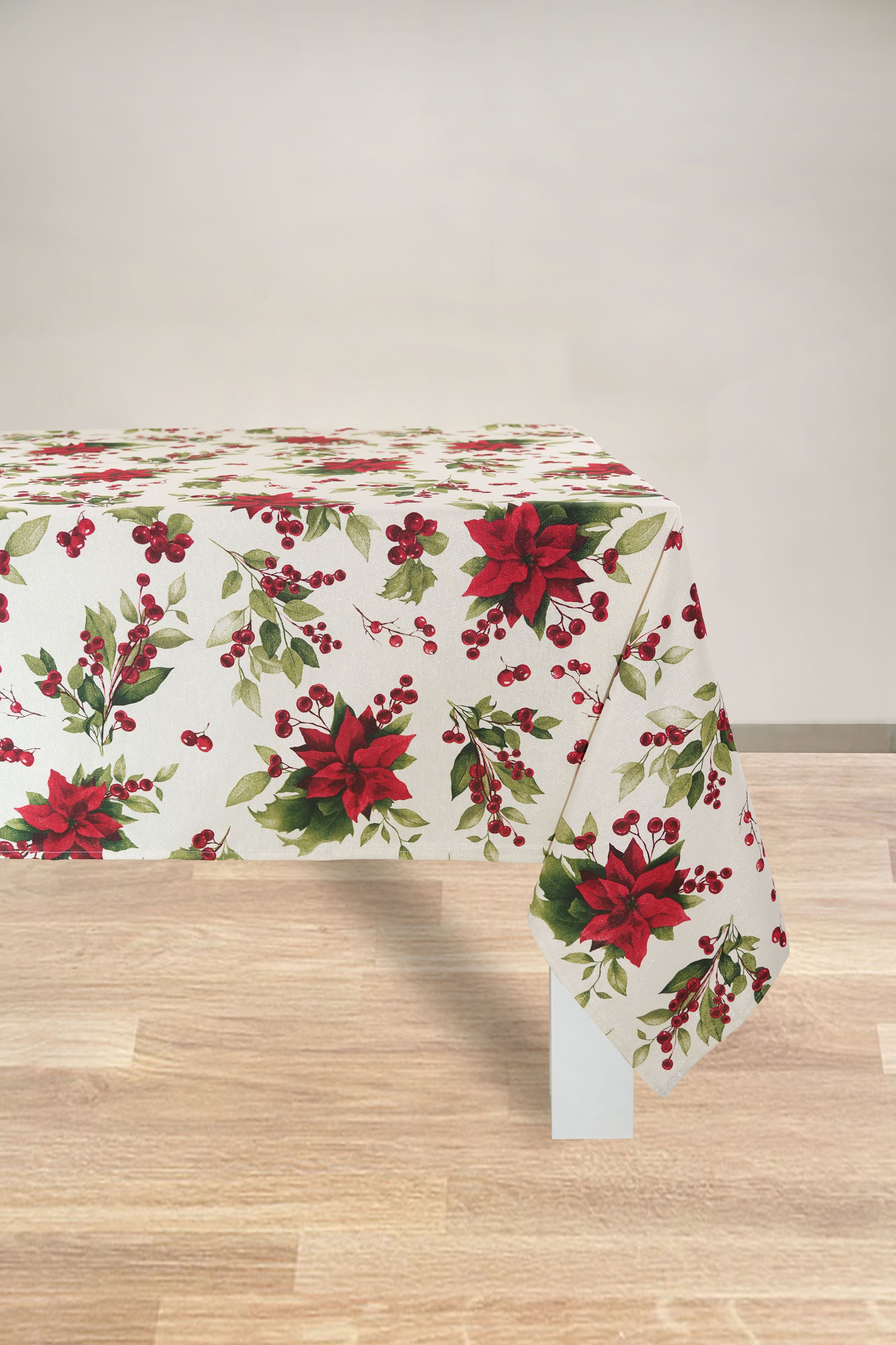 TOVAGLIA PANAMA LUREX NATALIZIA RETTANGOLARE STELLA DI NATALE