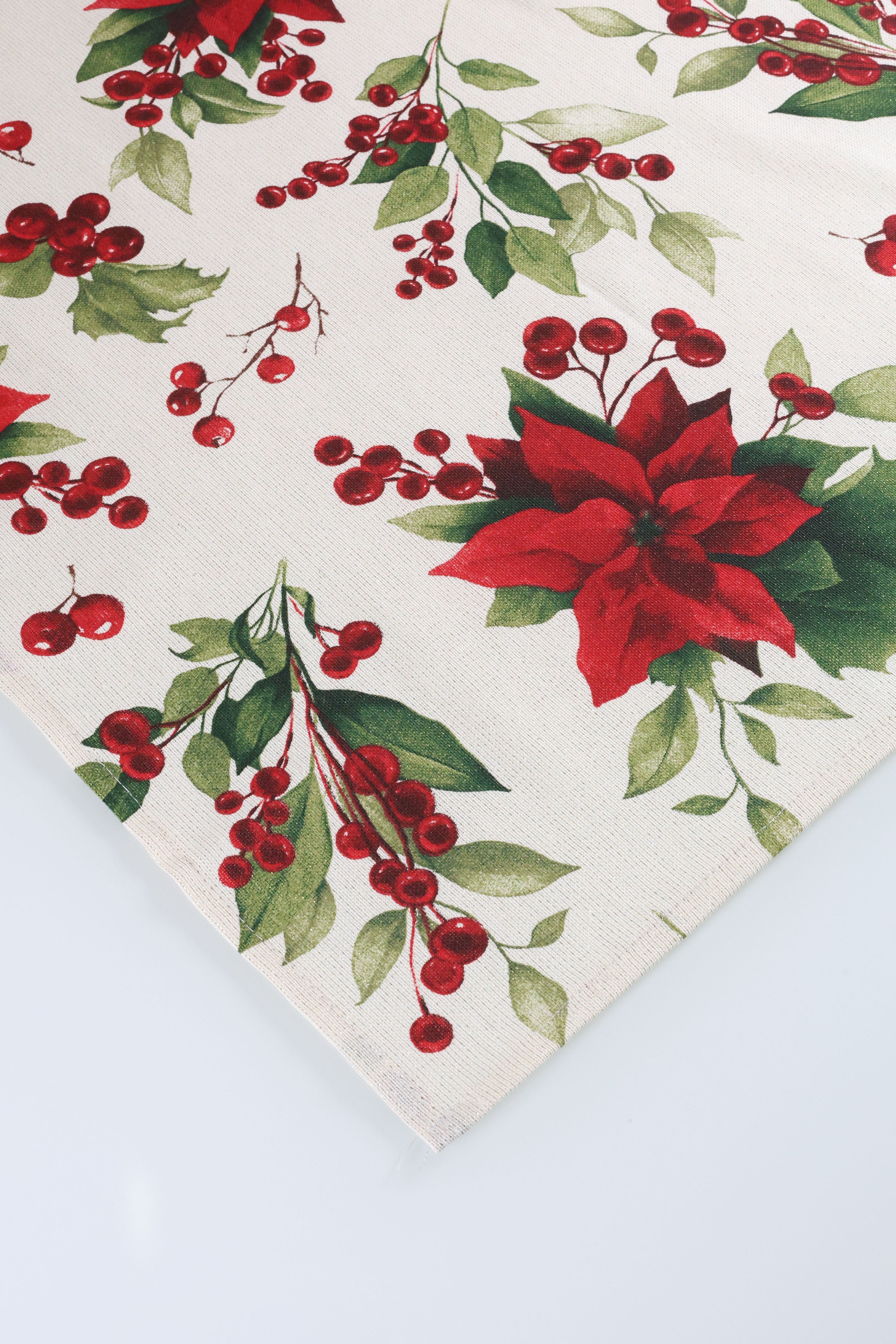 TOVAGLIA PANAMA LUREX NATALIZIA RETTANGOLARE STELLA DI NATALE