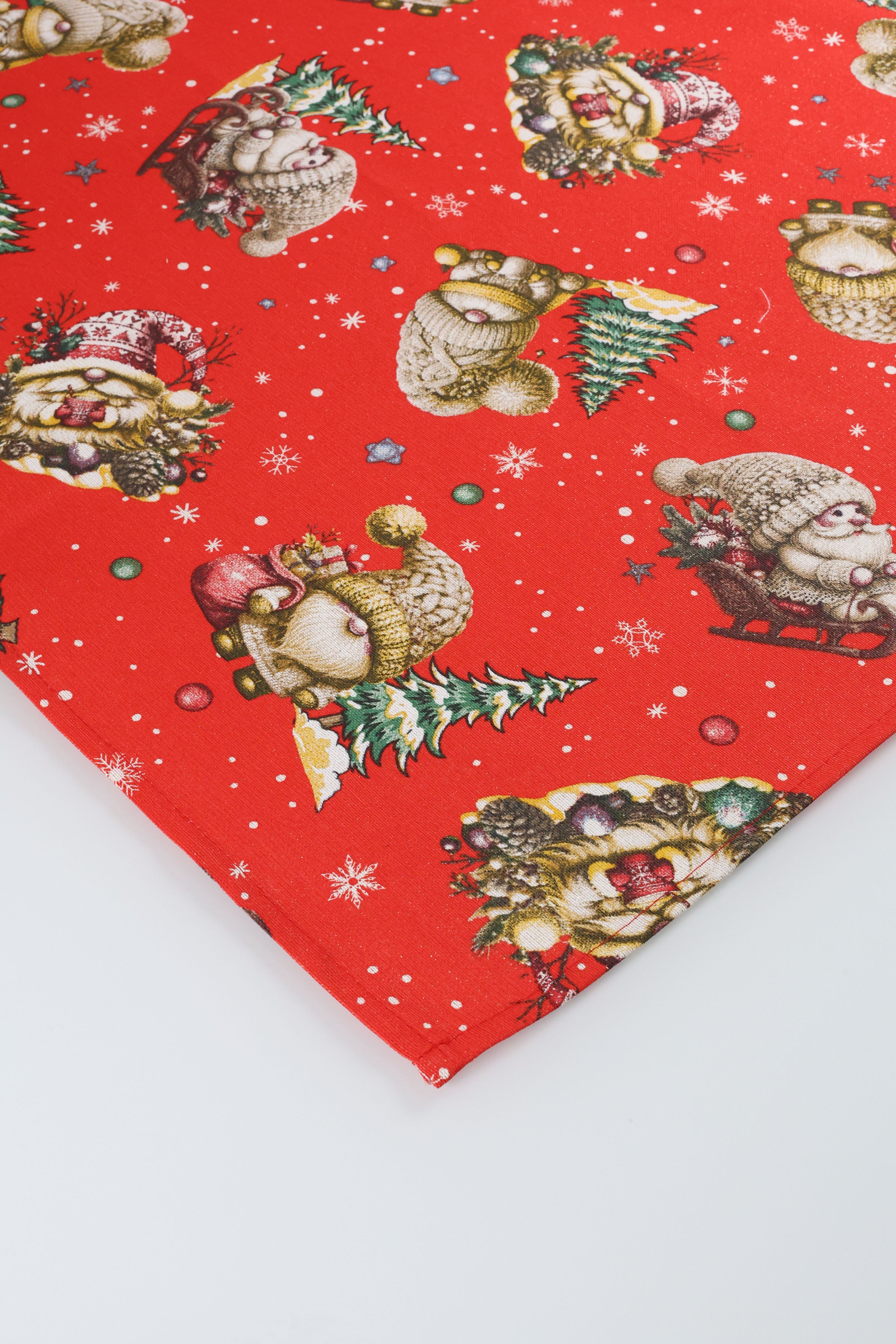 TOVAGLIA PANAMA LUREX NATALIZIA RETTANGOLARE GNOMO 3