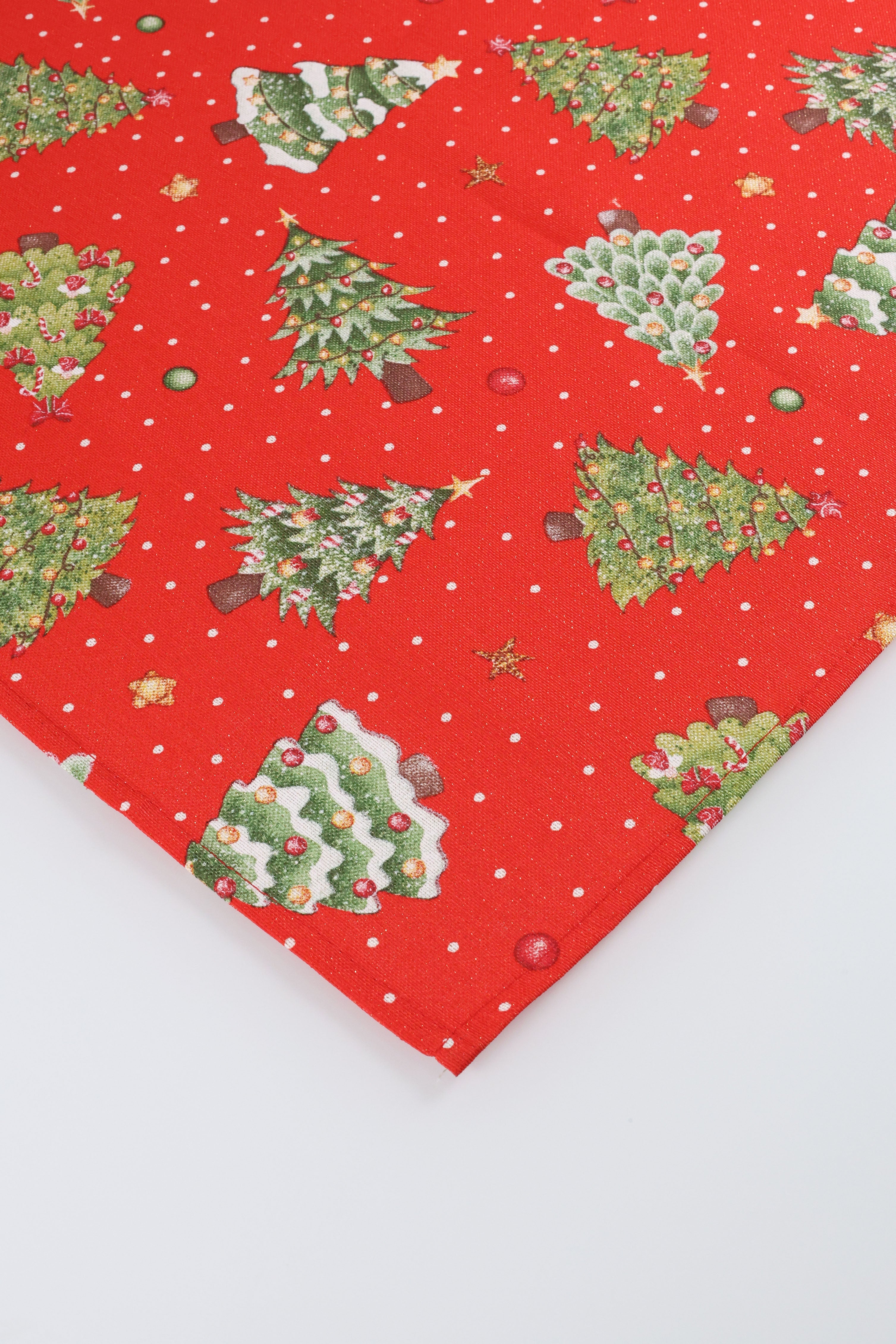 TOVAGLIA PANAMA LUREX NATALIZIA RETTANGOLARE ALBERO