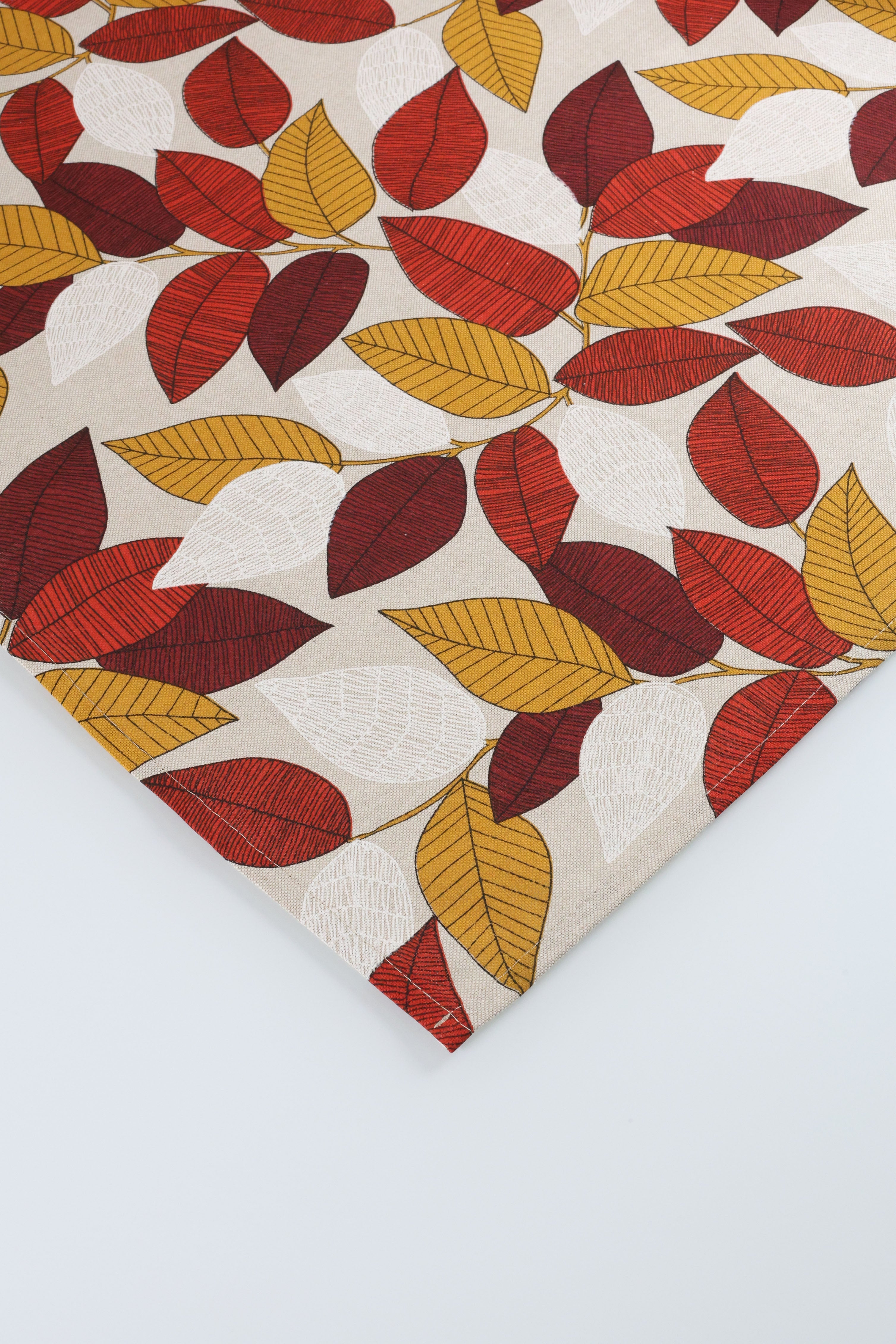 TOVAGLIA BRENDA RETTANGOLARE FOLIAGE ROSSO