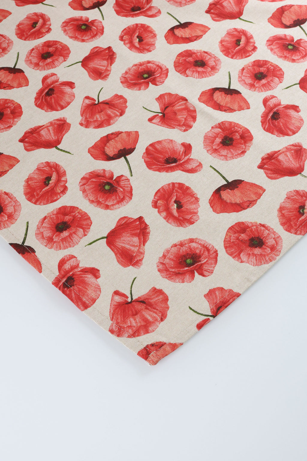 TOVAGLIA BRENDA RETTANGOLARE PAPAVERI ROSSI