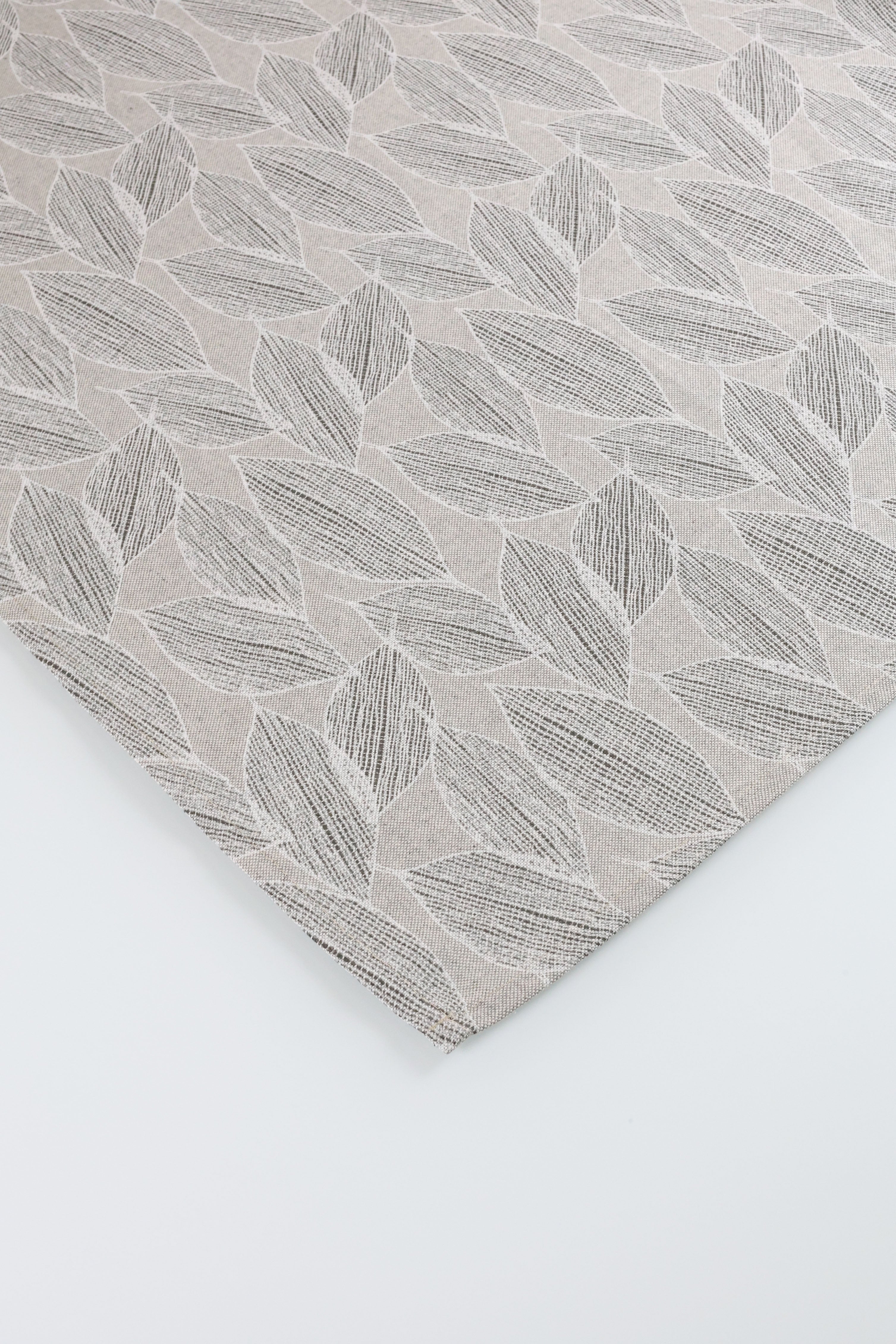 TOVAGLIA BRENDA RETTANGOLARE FOGLIE GRIGIE