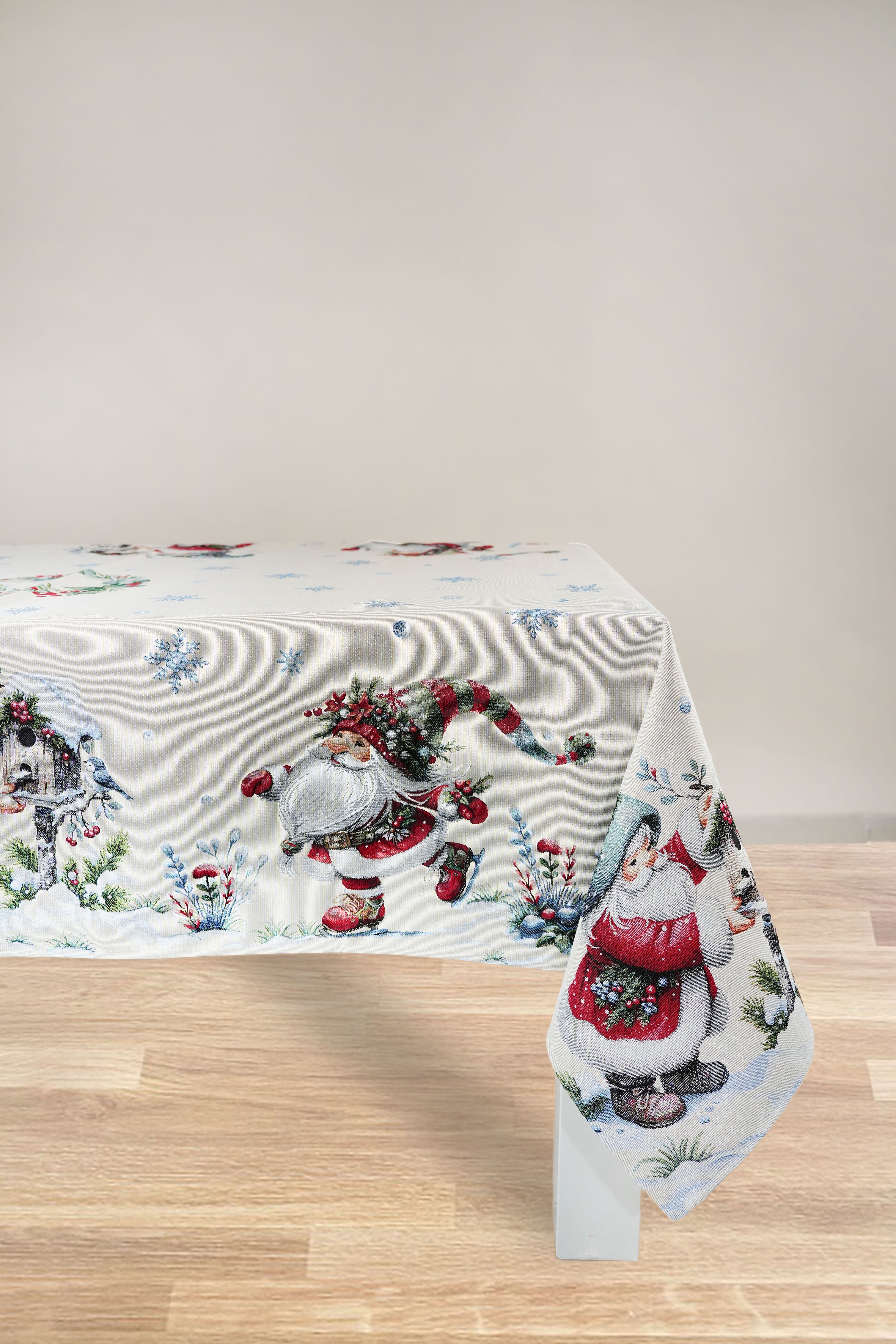 COPRITAVOLO GOBELIN NATALIZIO RETTANGOLARE GNOMO