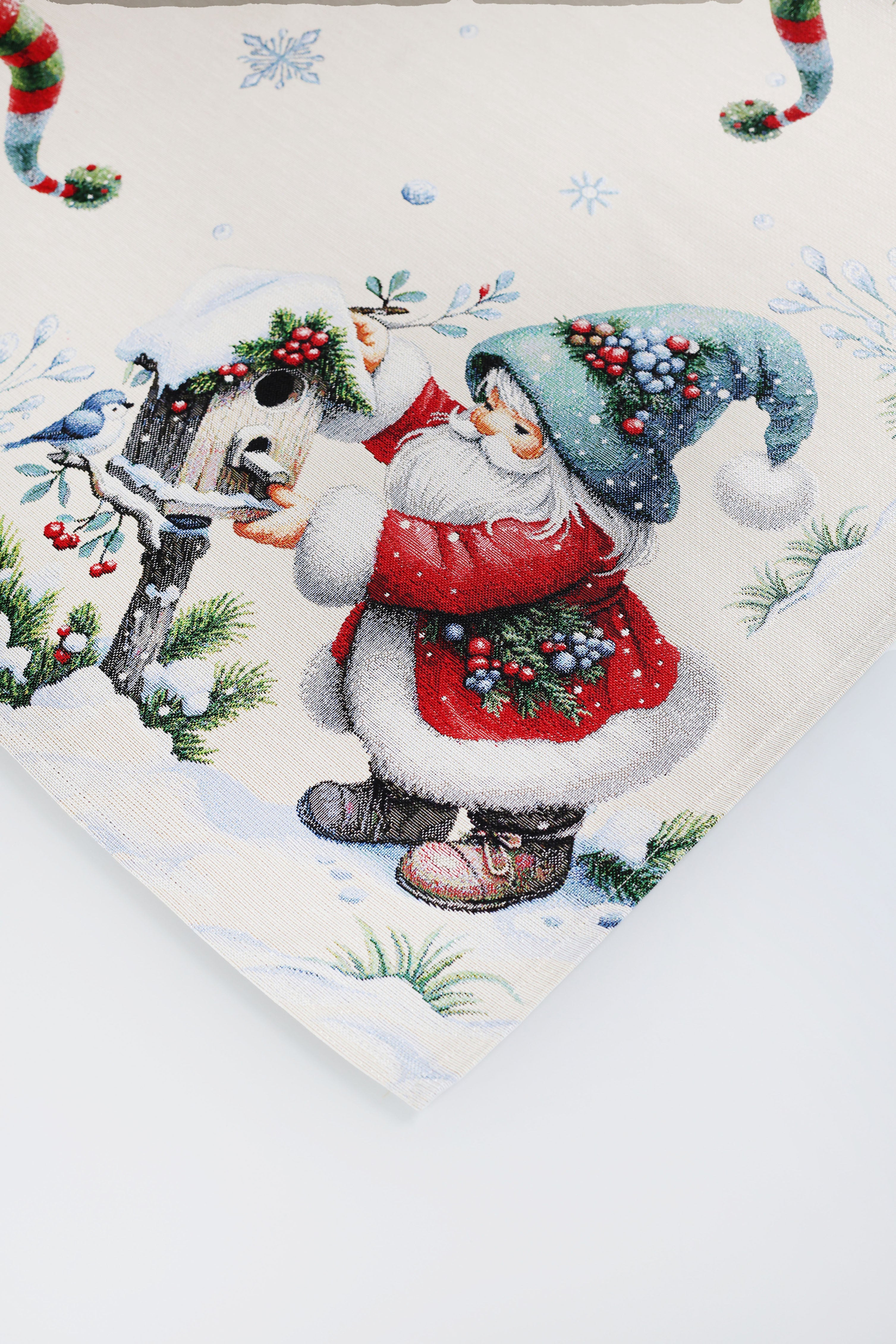 COPRITAVOLO GOBELIN NATALIZIO RETTANGOLARE GNOMO