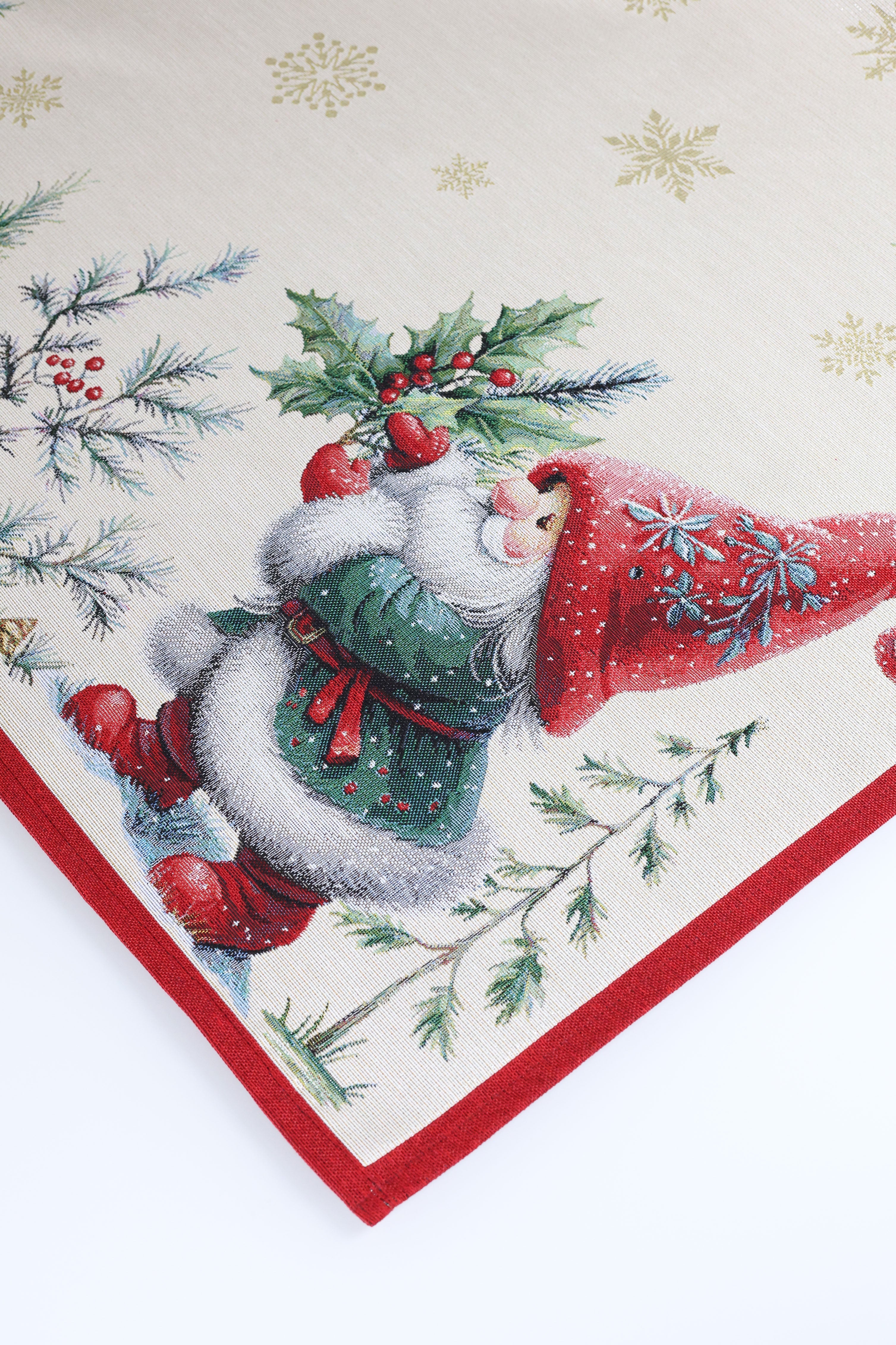 COPRITAVOLO GOBELIN NATALIZIO RETTANGOLARE GNOMO 2