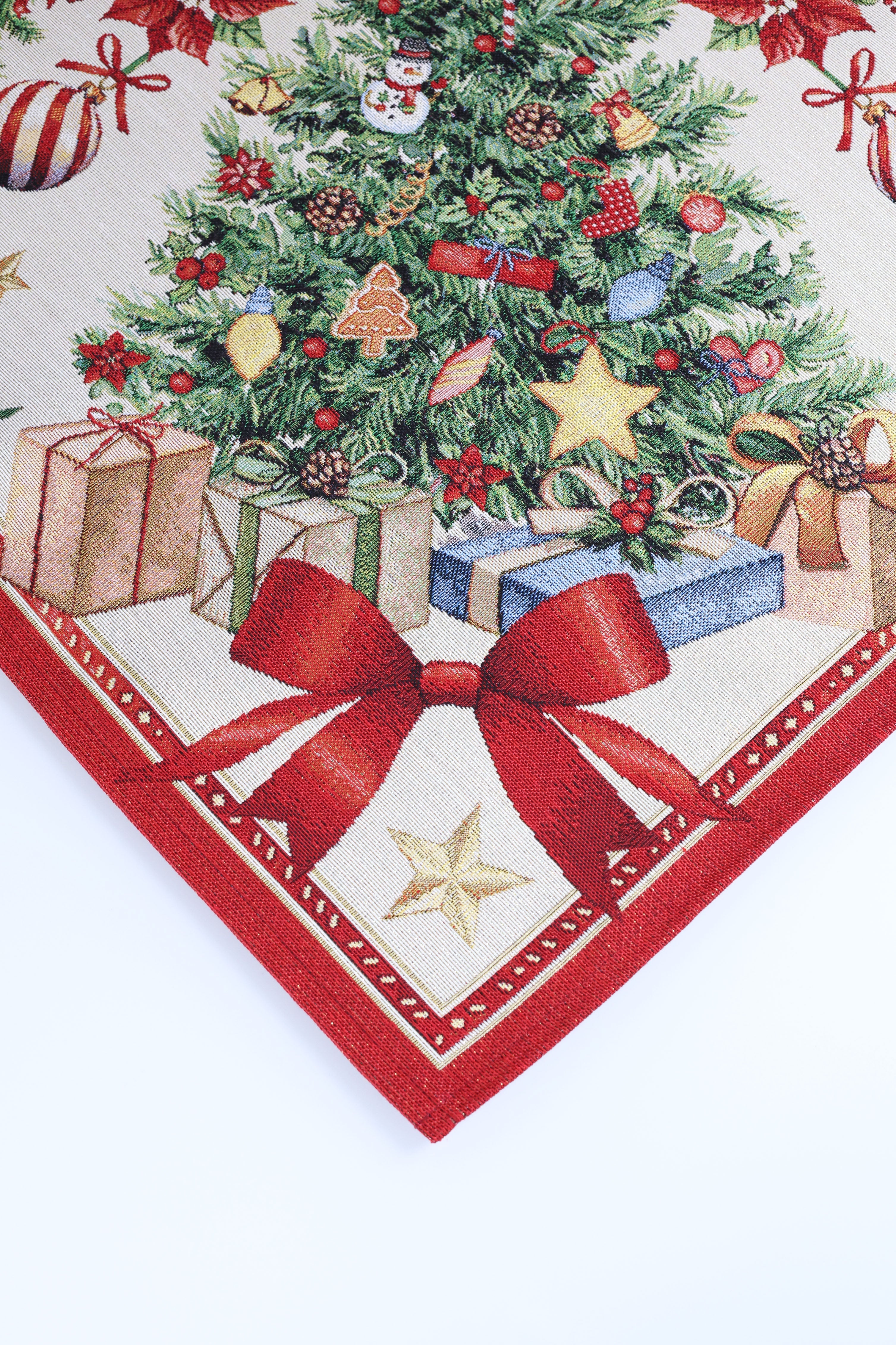 COPRITAVOLO GOBELIN NATALIZIO RETTANGOLARE DECORAZIONE