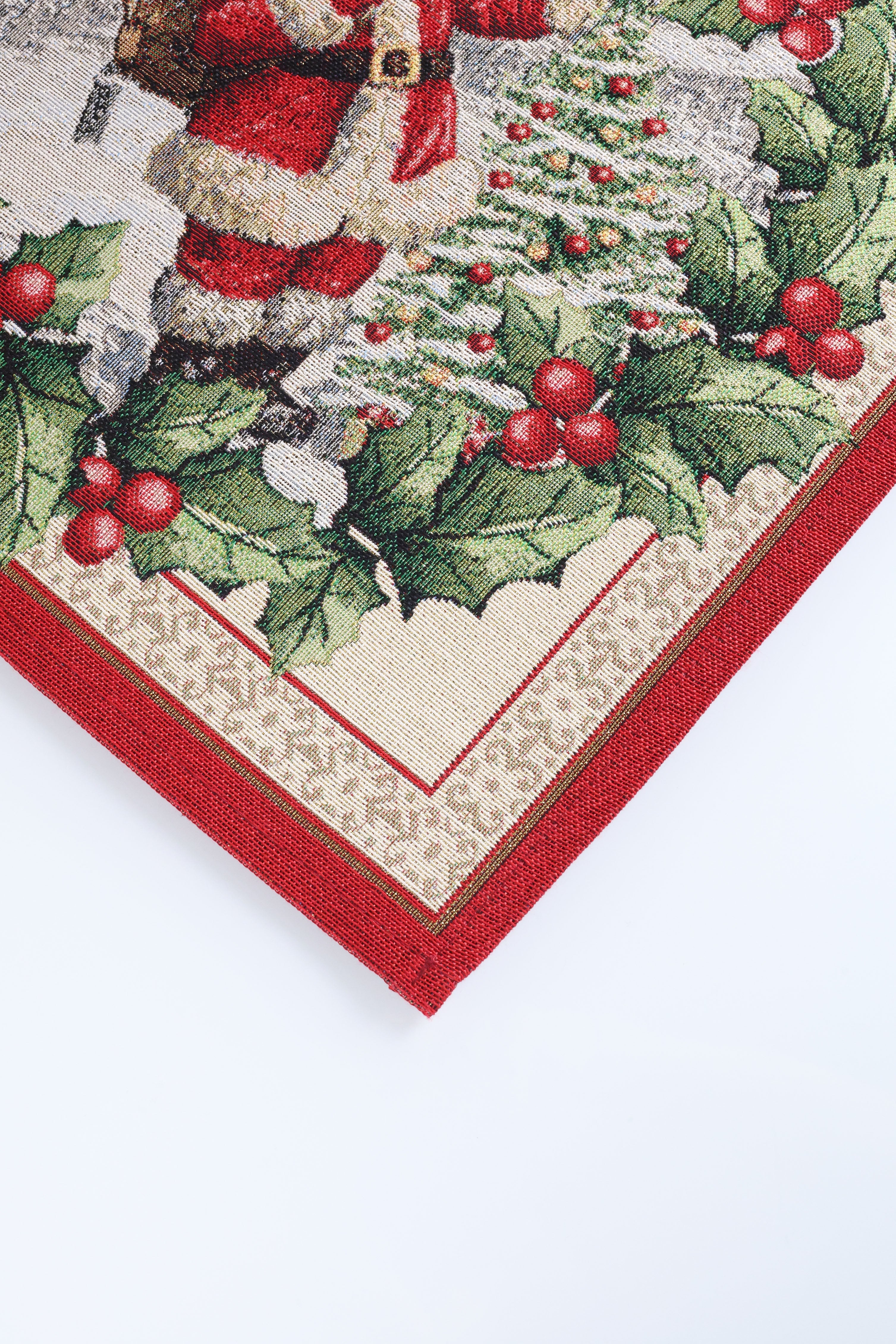 COPRITAVOLO GOBELIN NATALIZIO RETTANGOLARE BABBO NATALE