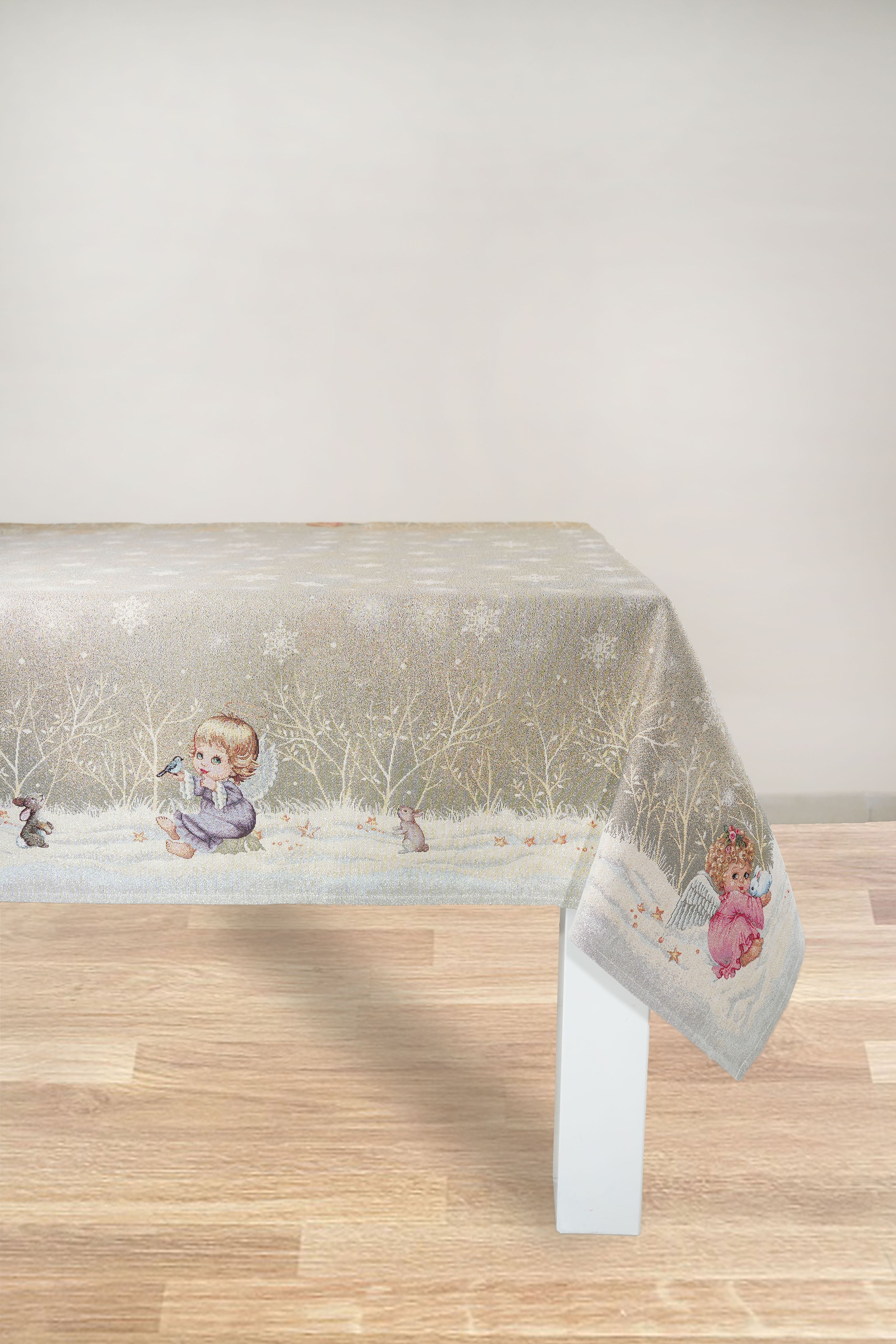 COPRITAVOLO GOBELIN NATALIZIO RETTANGOLARE ANGELO