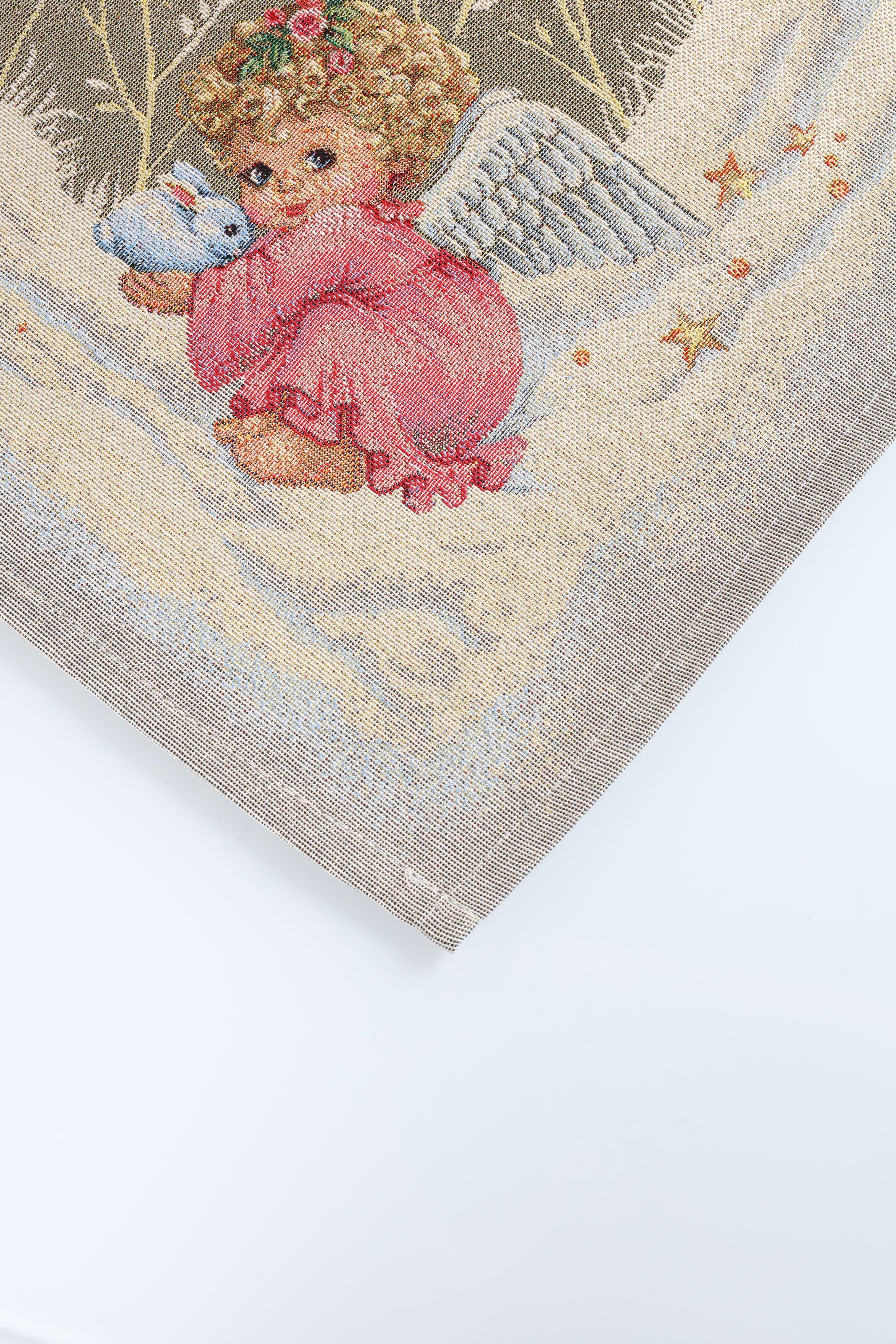 COPRITAVOLO GOBELIN NATALIZIO RETTANGOLARE ANGELO