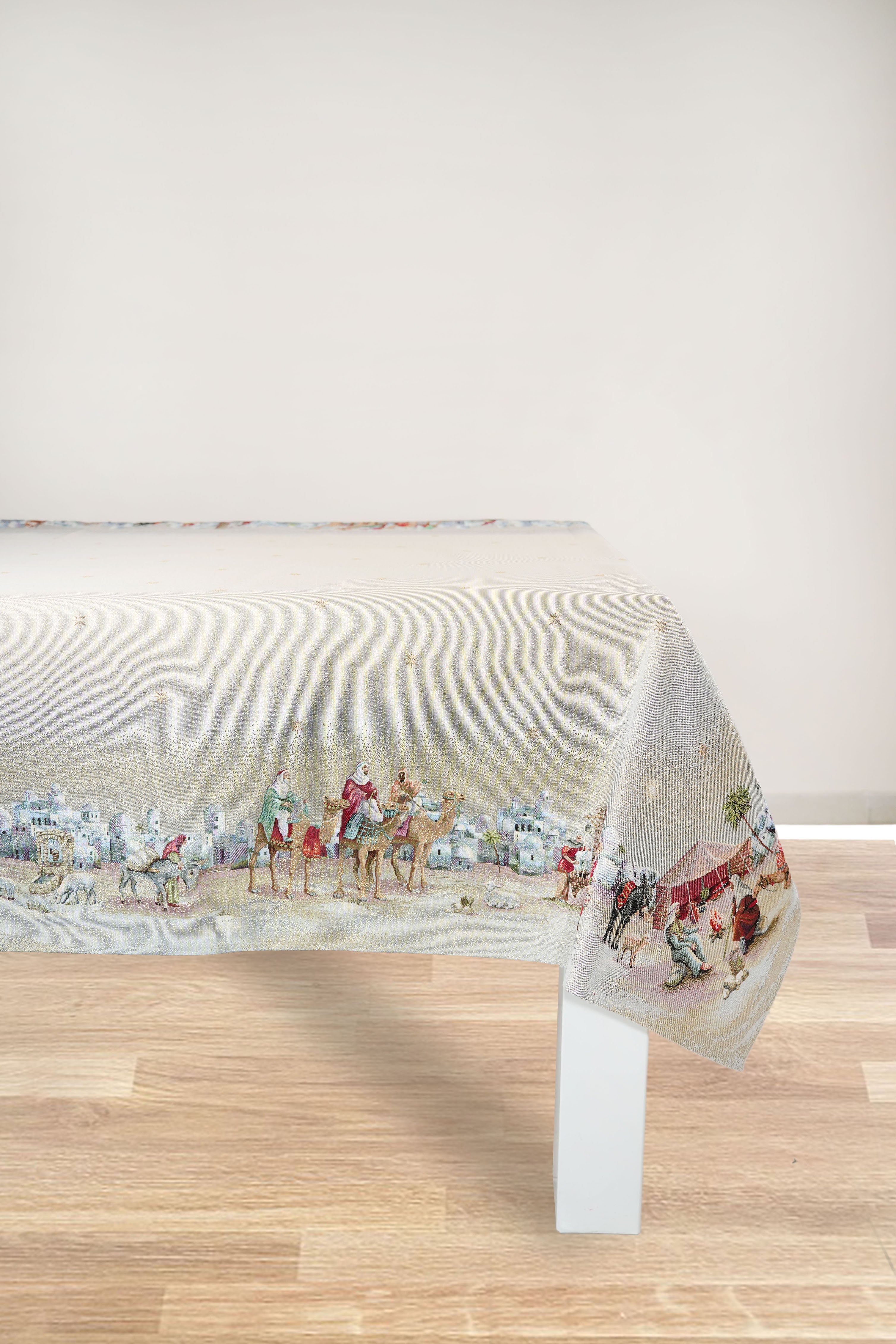 COPRITAVOLO GOBELIN NATALIZIO RETTANGOLARE RELIGIOSO