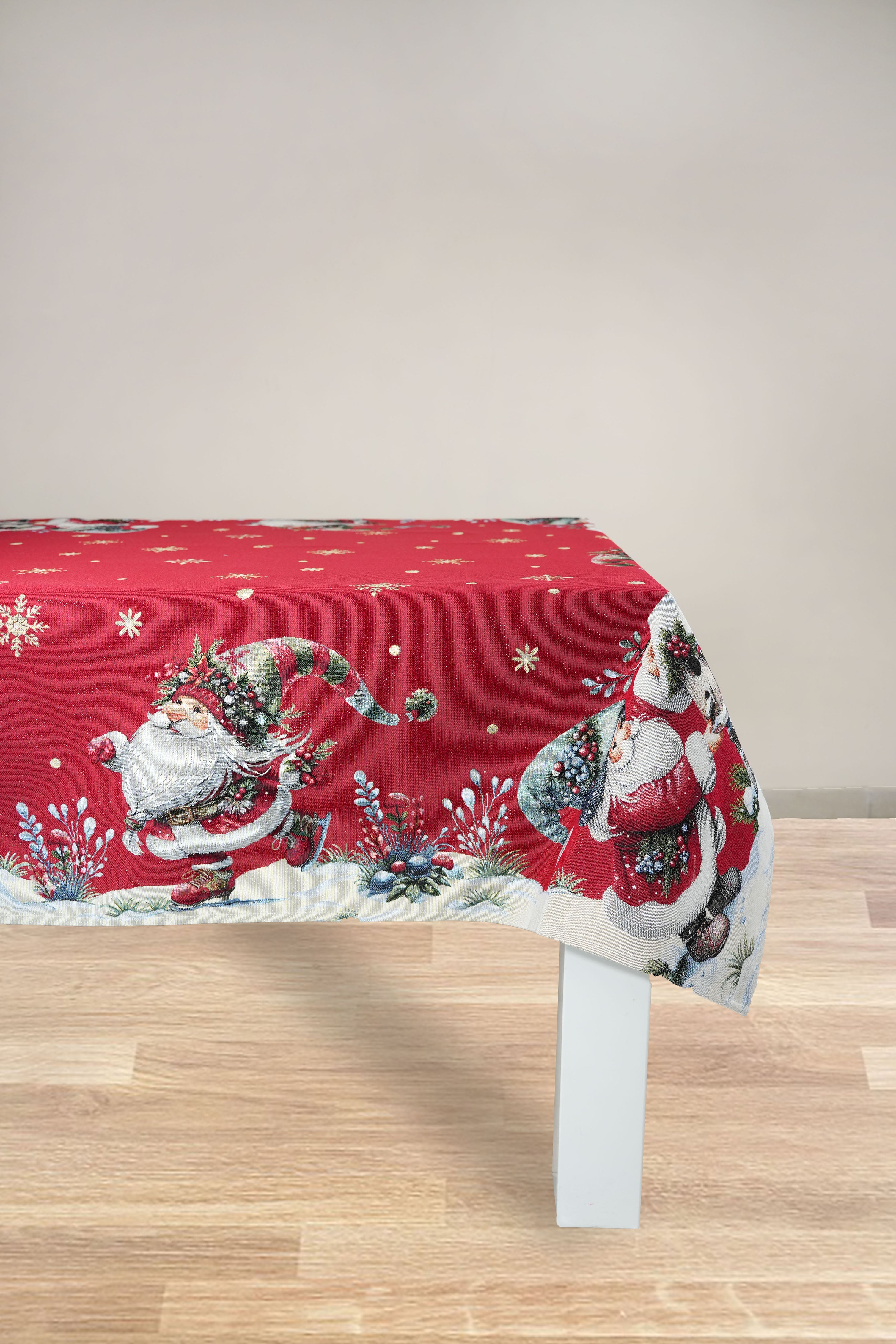 COPRITAVOLO GOBELIN NATALIZIO RETTANGOLARE GNOMO 5