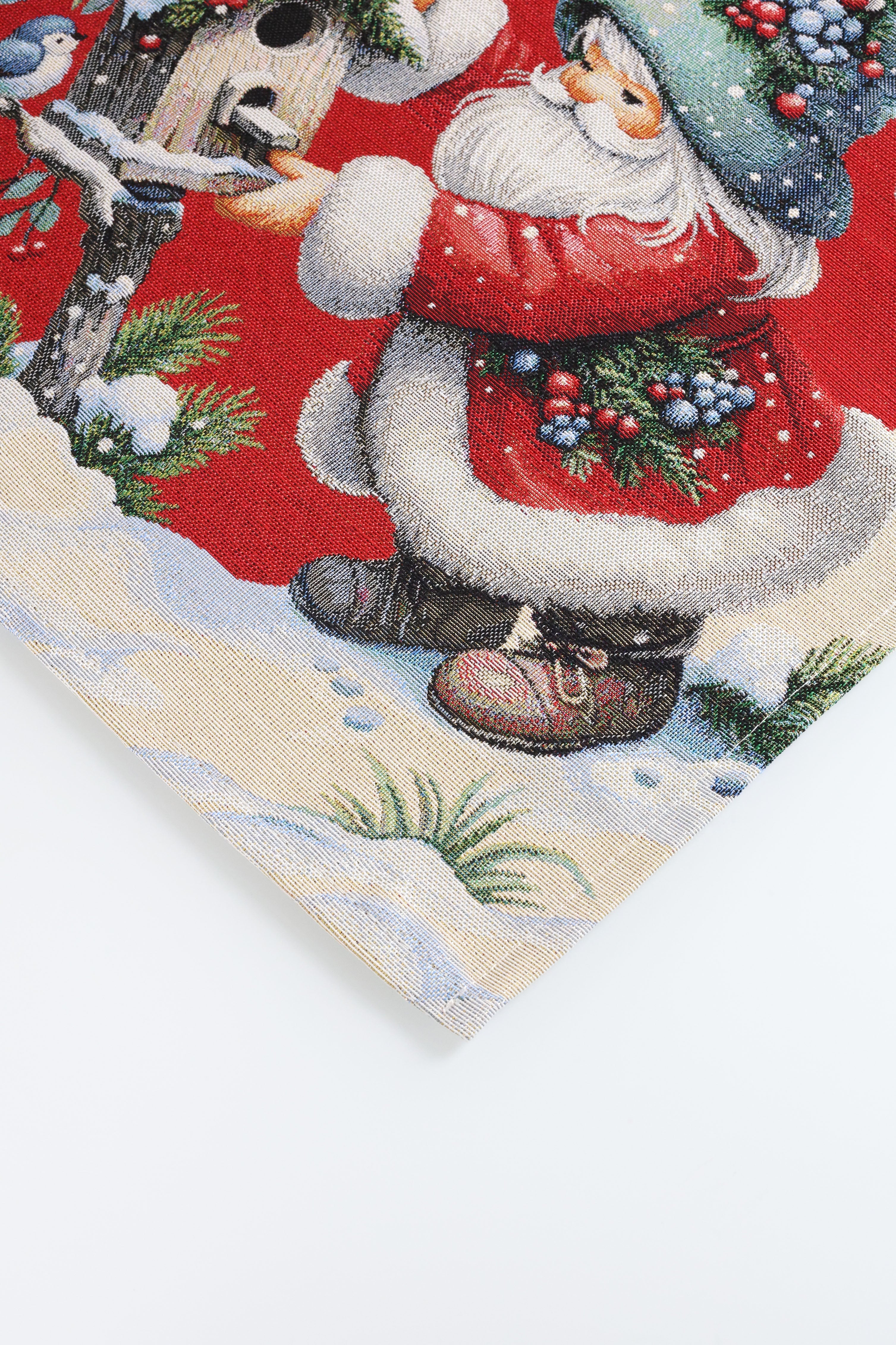 COPRITAVOLO GOBELIN NATALIZIO RETTANGOLARE GNOMO 5