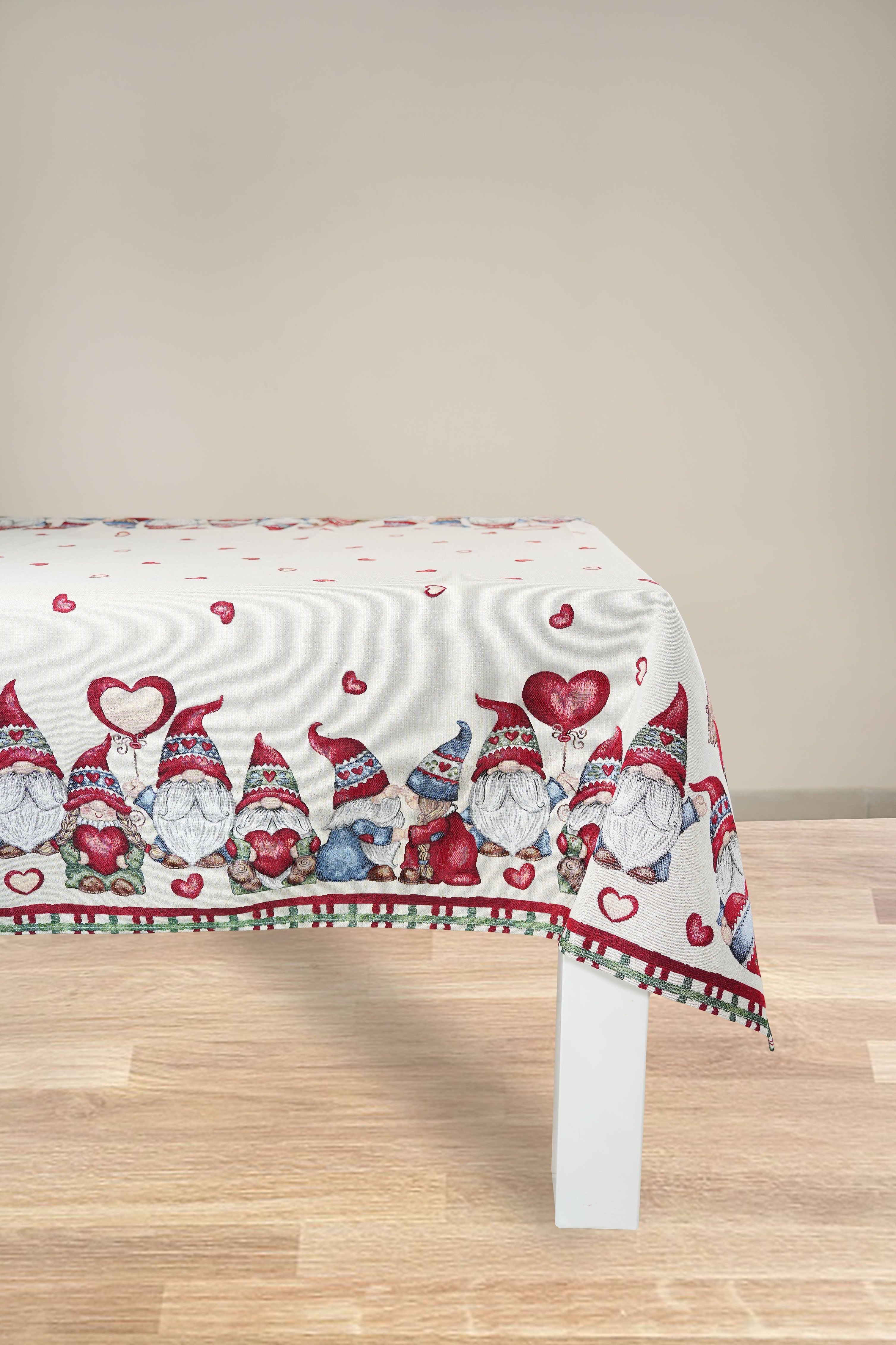 COPRITAVOLO GOBELIN NATALIZIO RETTANGOLARE GNOMO 7