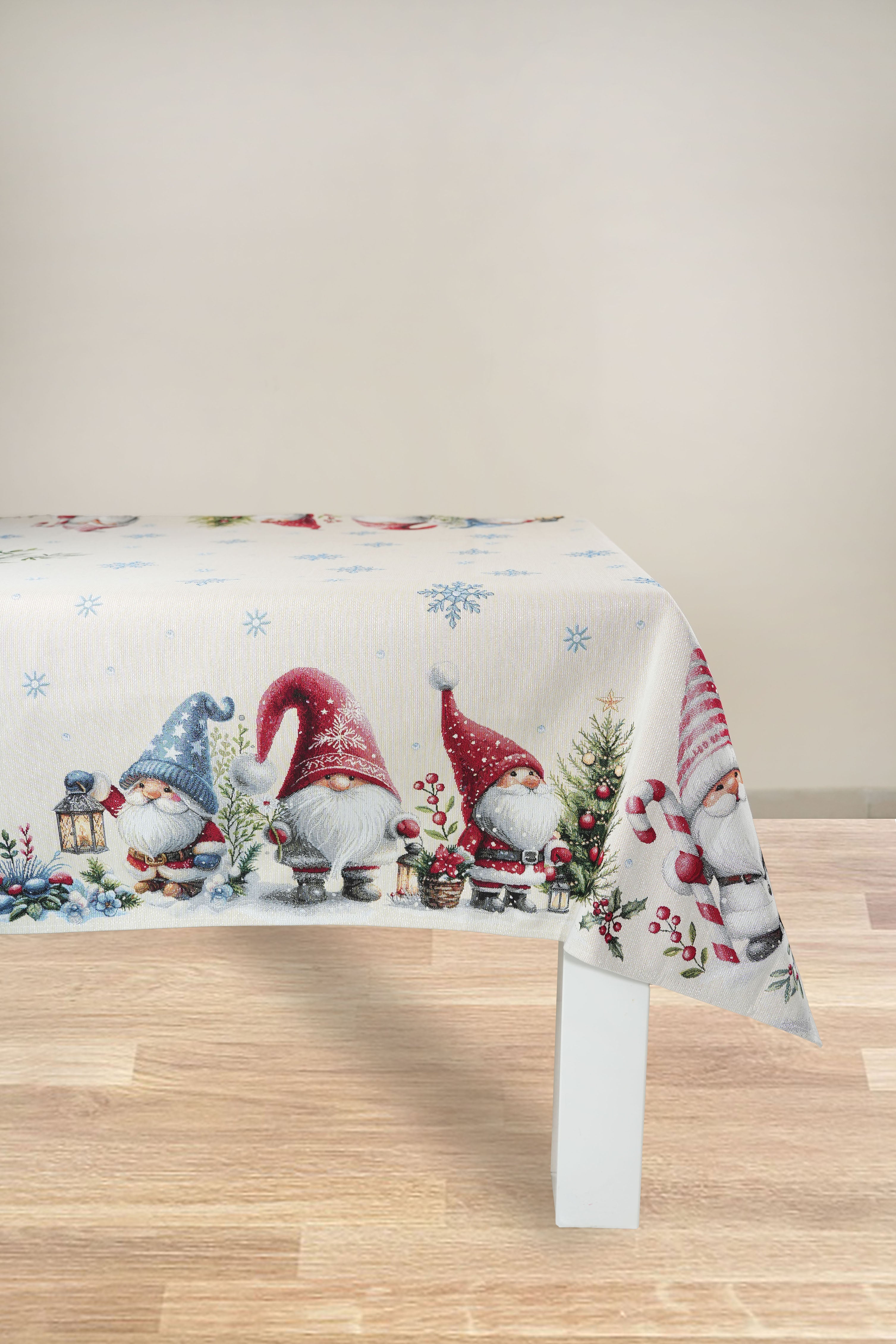 COPRITAVOLO GOBELIN NATALIZIO RETTANGOLARE GNOMO 8