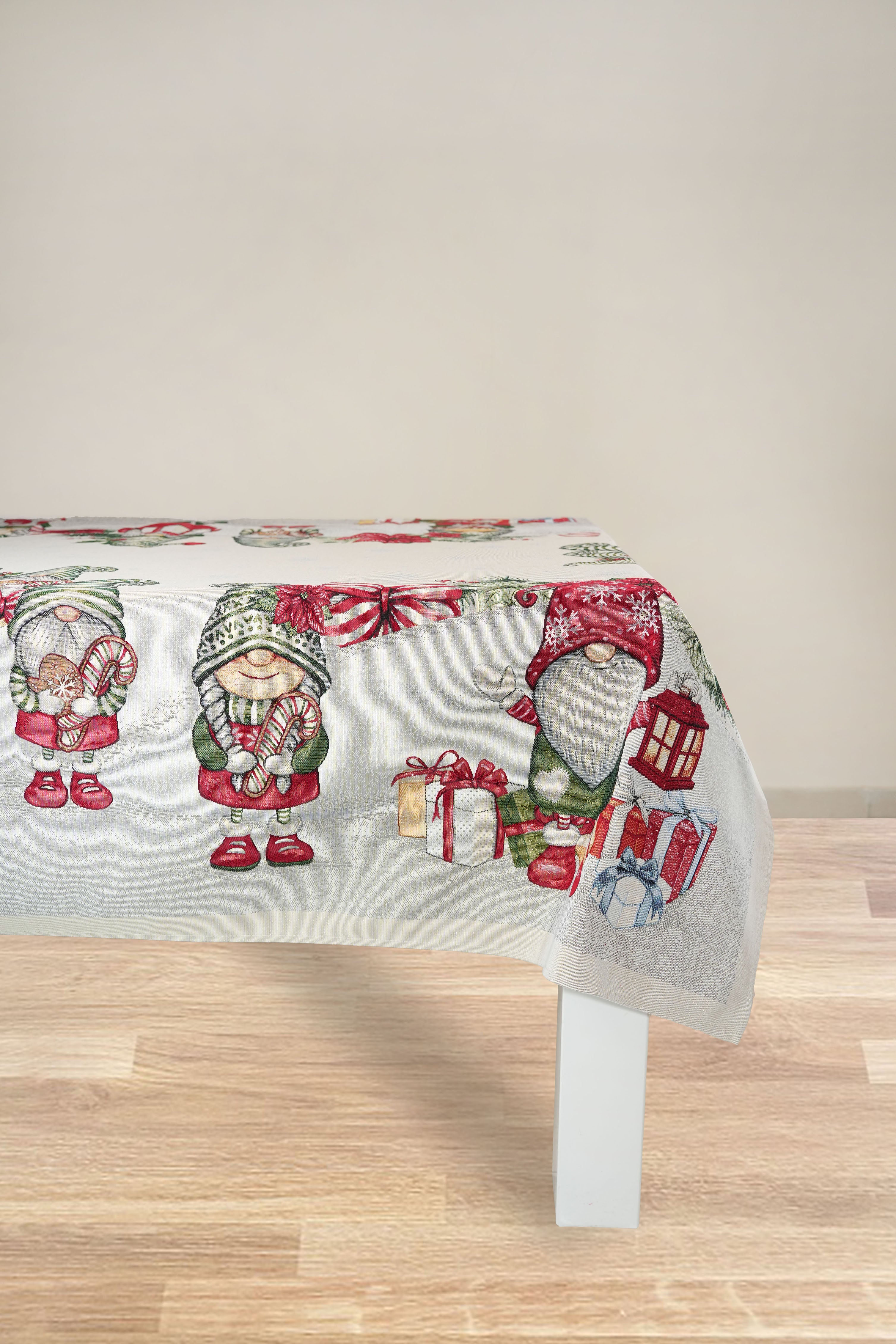 COPRITAVOLO GOBELIN NATALIZIO RETTANGOLARE GNOMO 9