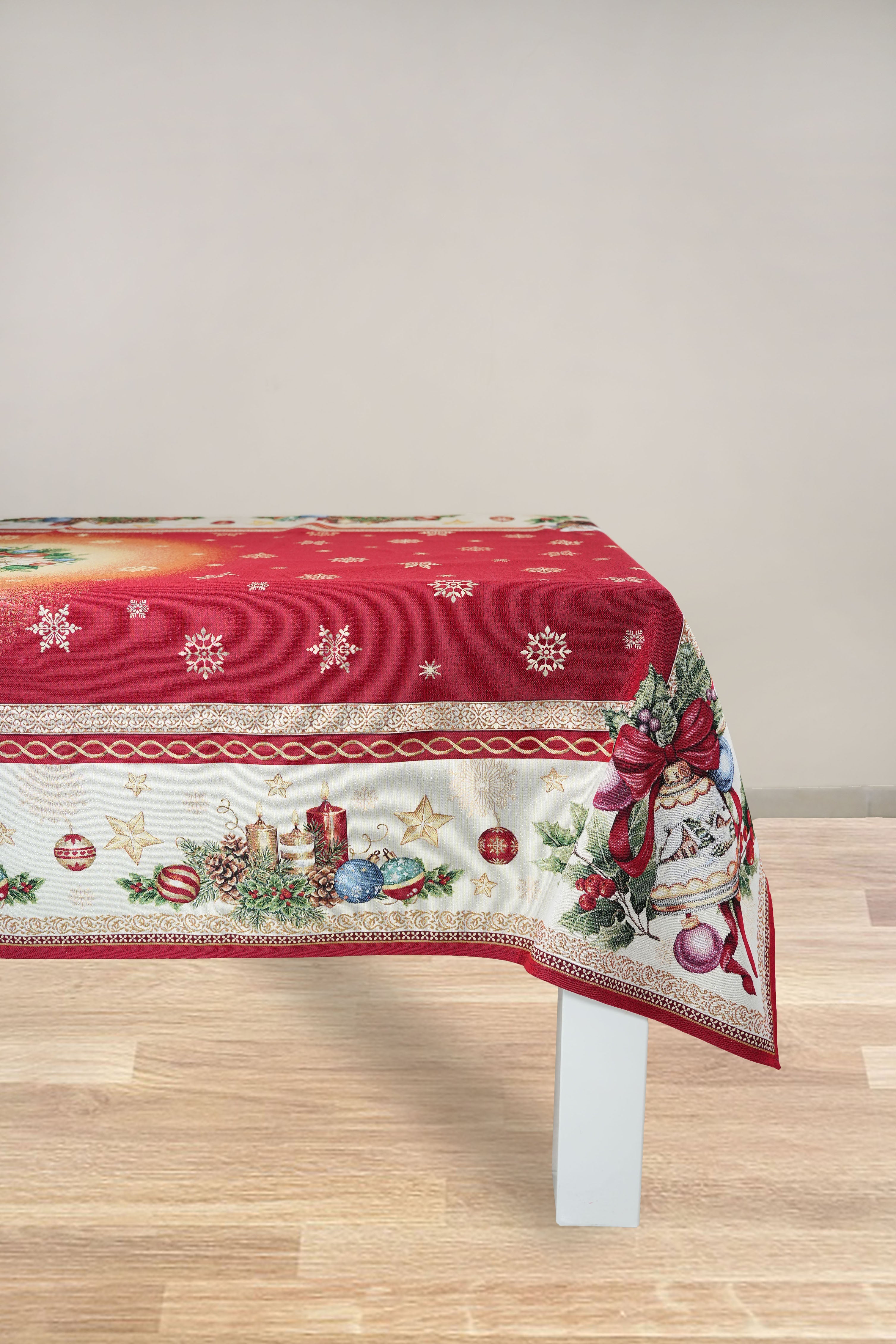 COPRITAVOLO GOBELIN NATALIZIO RETTANGOLARE DECORAZIONE 1