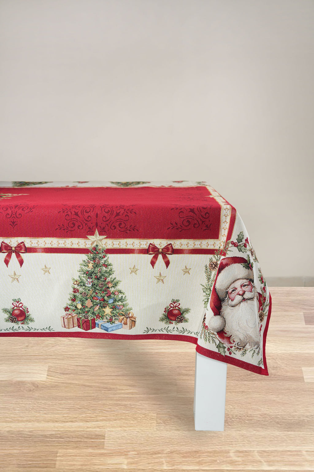 COPRITAVOLO GOBELIN NATALIZIO RETTANGOLARE BABBO NATALE 1