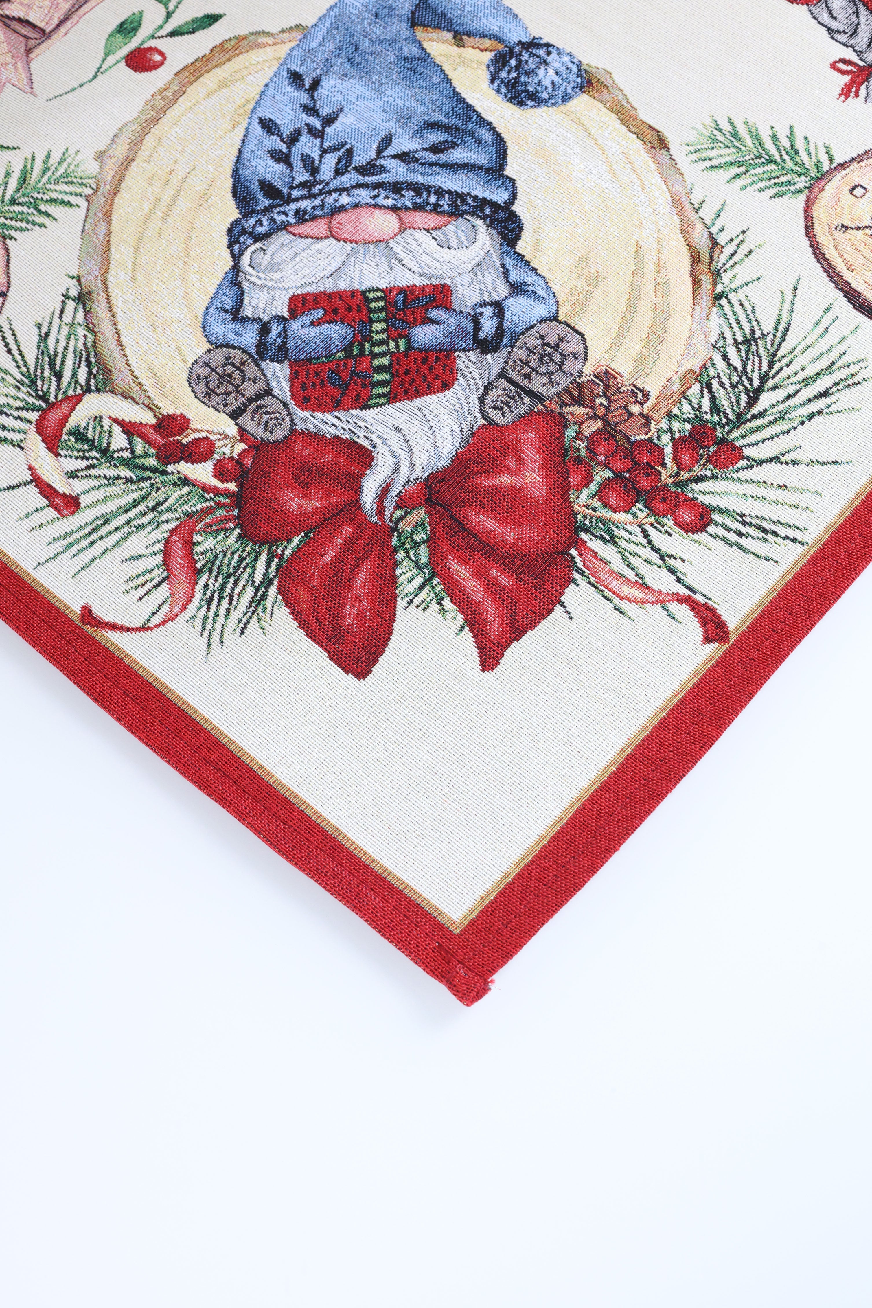 COPRITAVOLO GOBELIN NATALIZIO RETTANGOLARE GNOMO 10