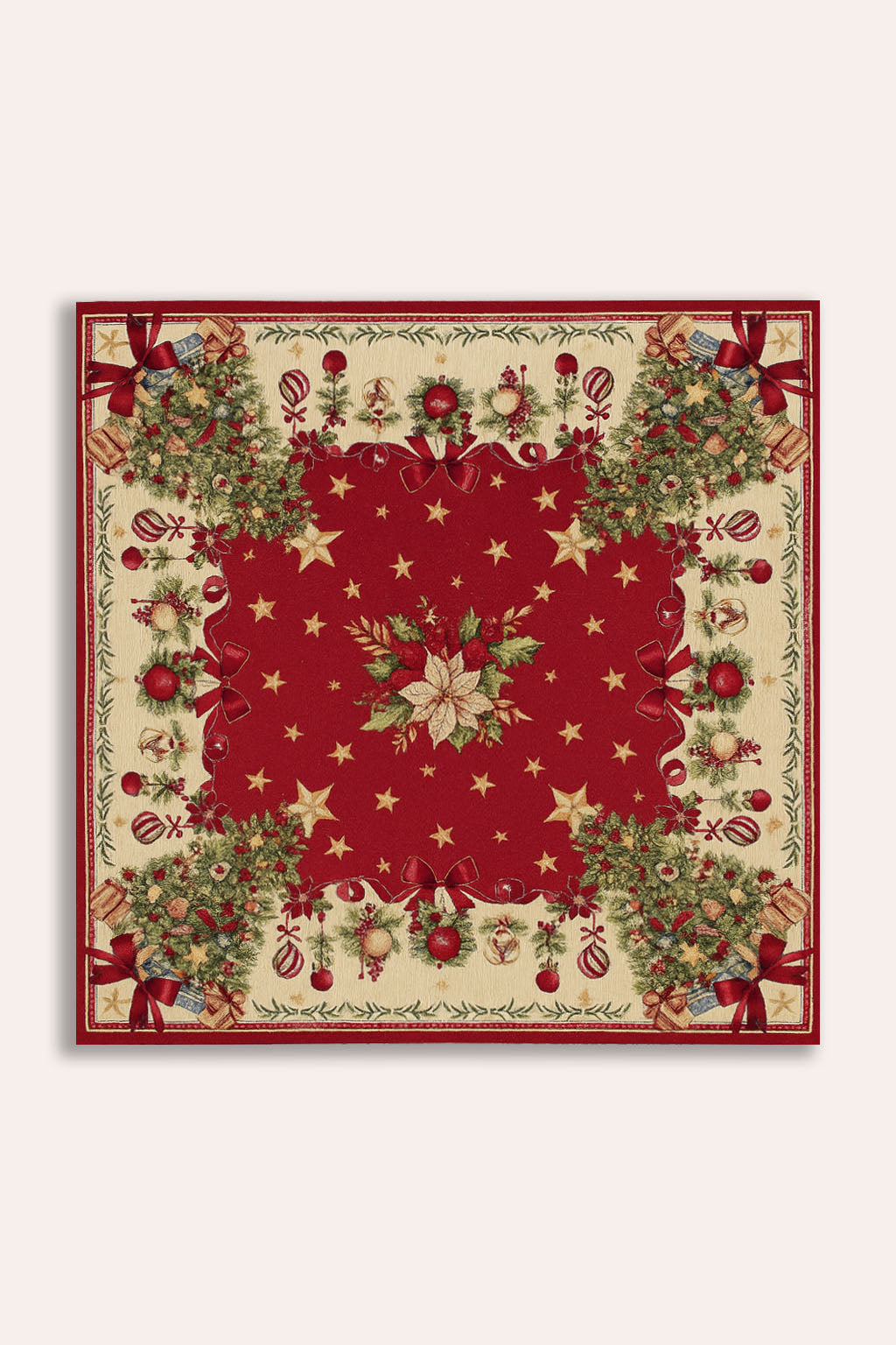 COPRITAVOLO GOBELIN NATALIZIO QUADRATOALBERO