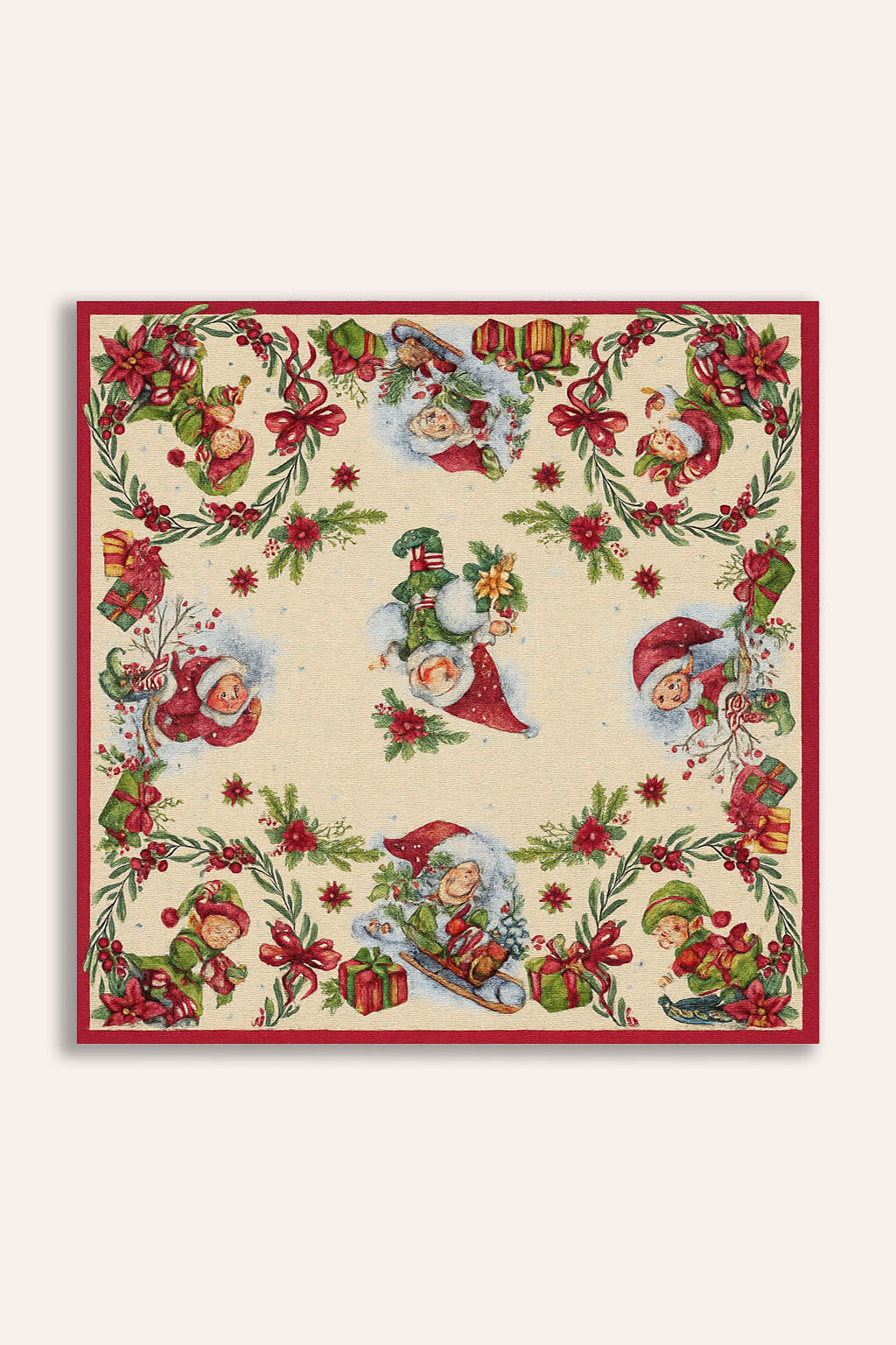 COPRITAVOLO GOBELIN NATALIZIO QUADRATOELFO