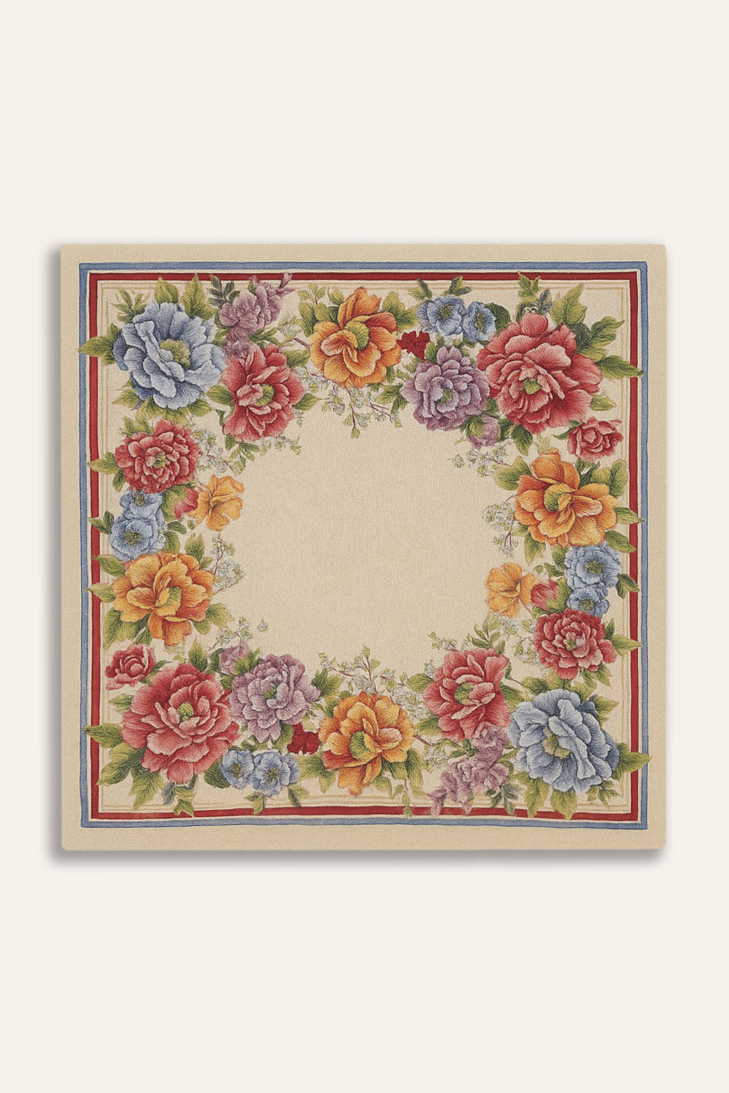 COPRITAVOLO QUADRATO GOBELIN FLOREALE 2