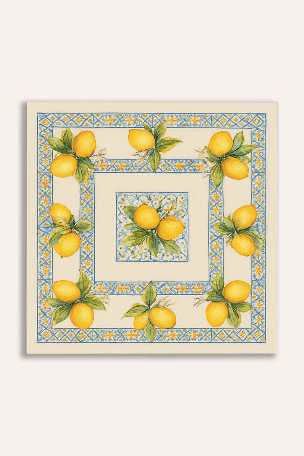 COPRITAVOLO QUADRATO GOBELIN LIMONE