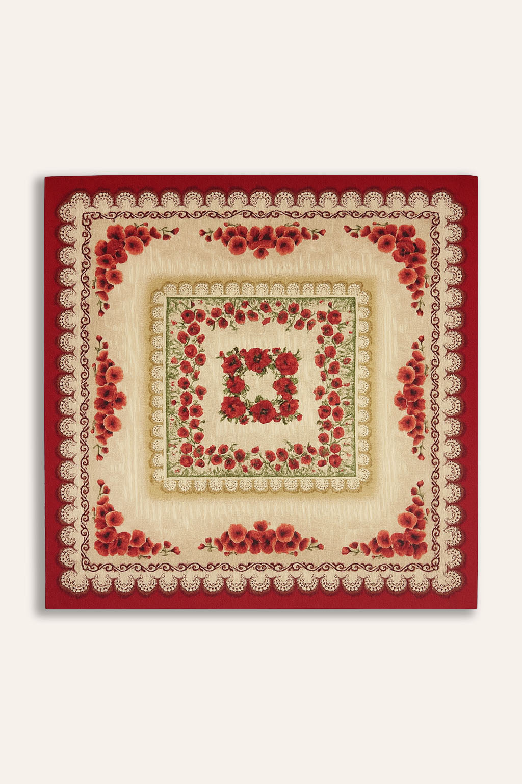 COPRITAVOLO QUADRATO GOBELIN FLOREALE 4