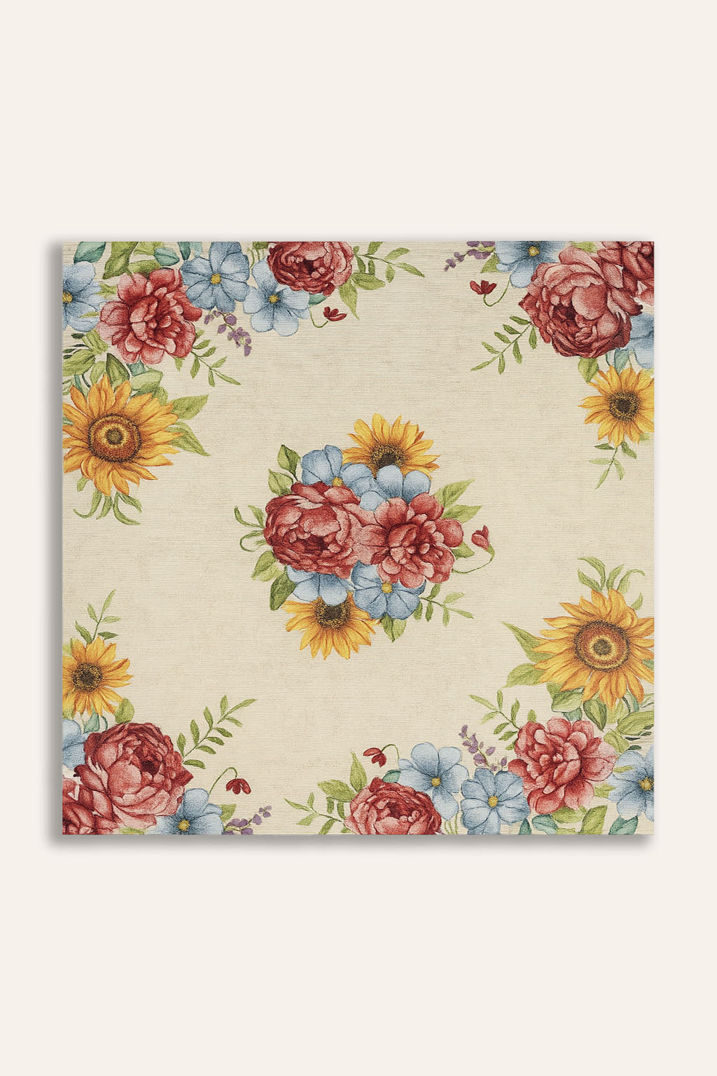 COPRITAVOLO QUADRATO GOBELIN FLOREALE 5