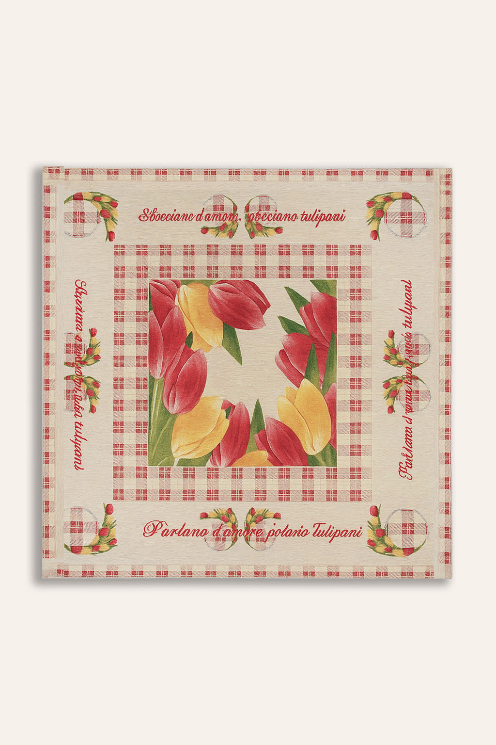 COPRITAVOLO QUADRATO GOBELIN FLOREALE 7