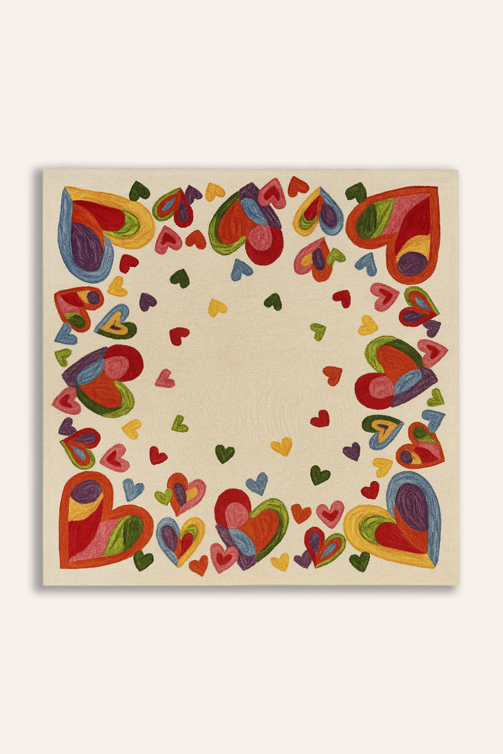 COPRITAVOLO QUADRATO GOBELIN CUORE