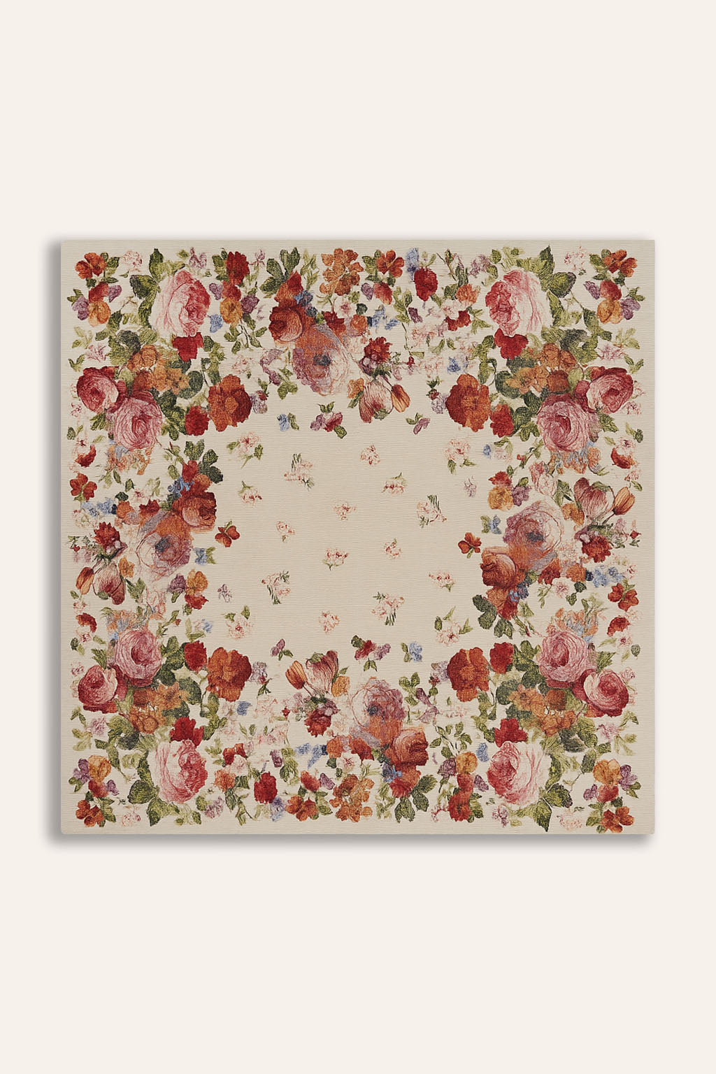 COPRITAVOLO QUADRATO GOBELIN FLOREALE 10