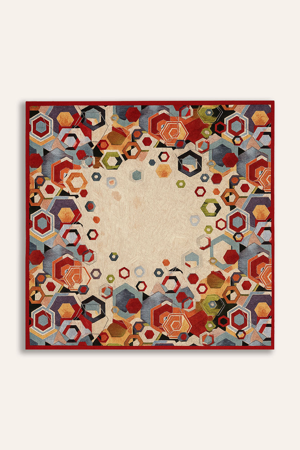 COPRITAVOLO QUADRATO GOBELIN GEOMETRICO