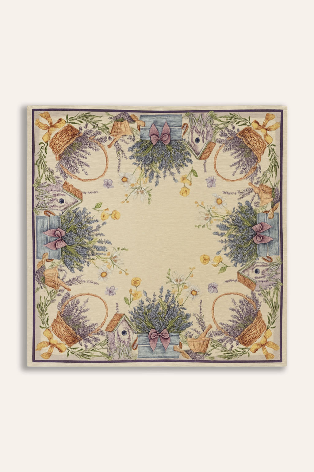 COPRITAVOLO QUADRATO GOBELIN LAVANDA 4